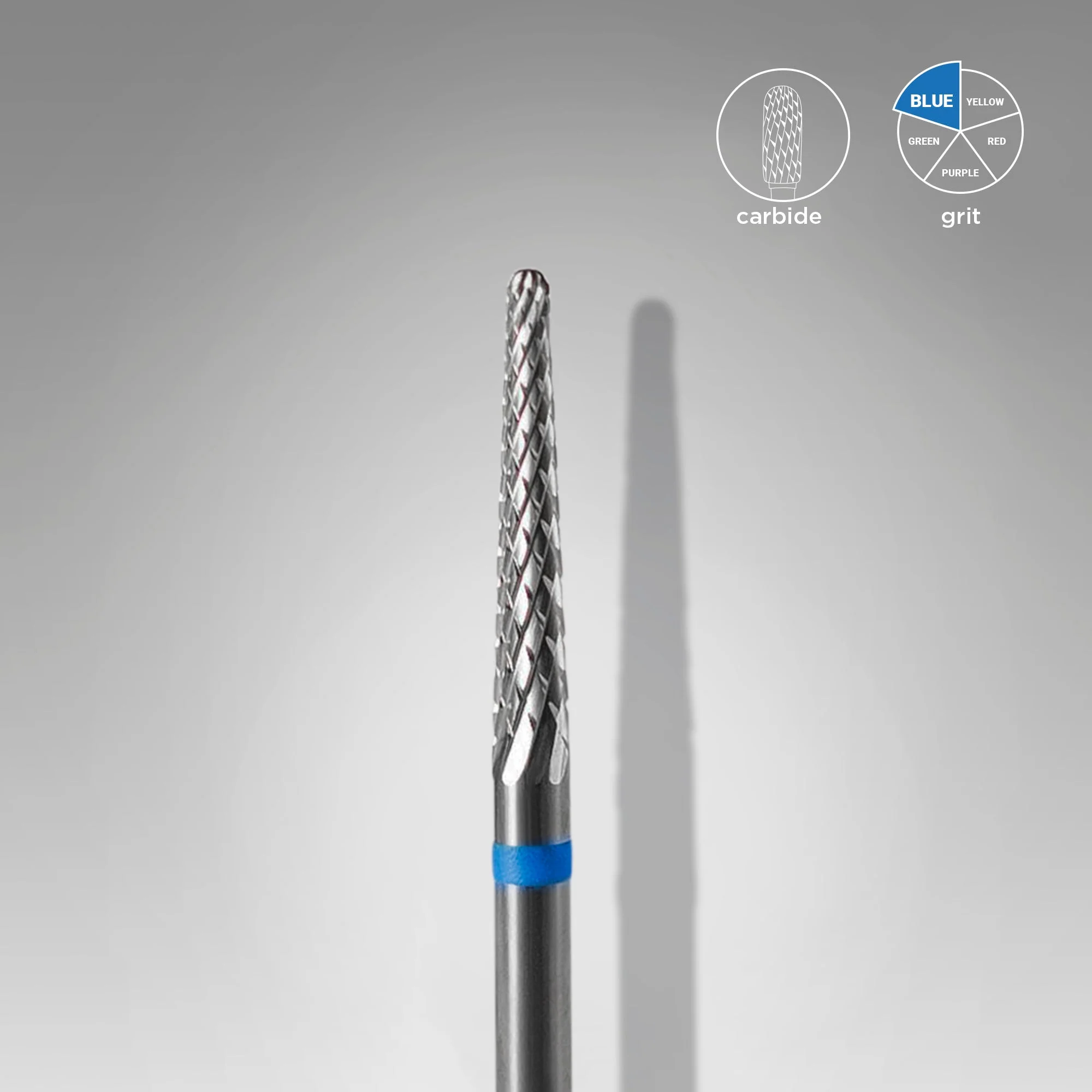 STALEKS EXPERT Frez węglikowy „stożek” niebieski, średnica 2,3 mm, część robocza 14 mm