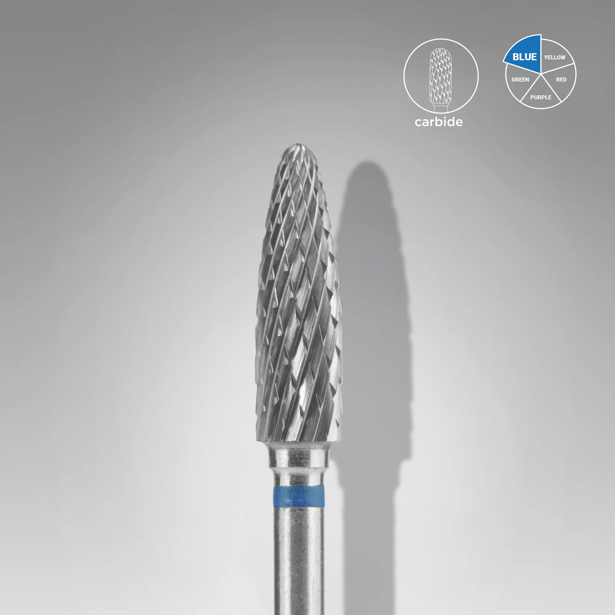 STALEKS EXPERT Frez węglikowy „kukurydza” niebieski, średnica 4 mm, część robocza 14 mm