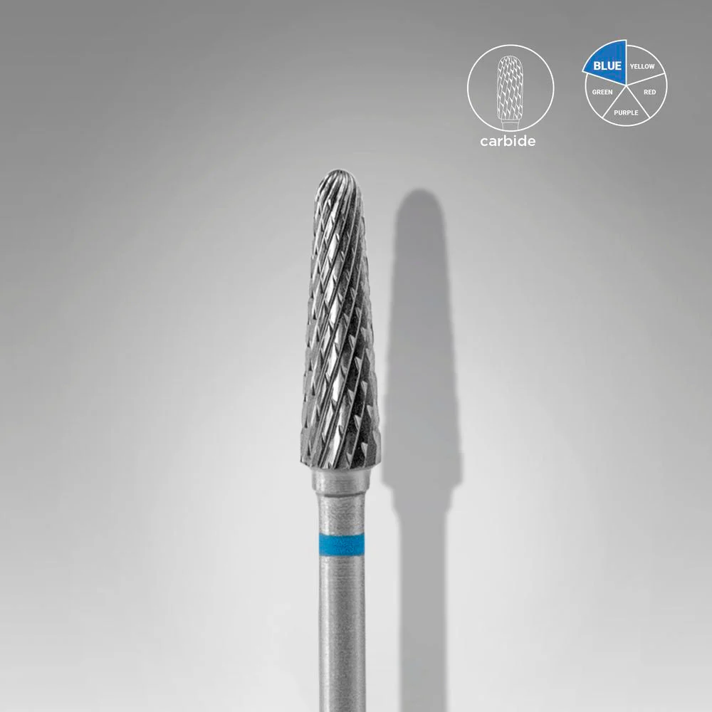 STALEKS EXPERT Frez z węglików spiekanych „stożek ścięty” niebieski, średnica 4 mm, część robocza 13 mm