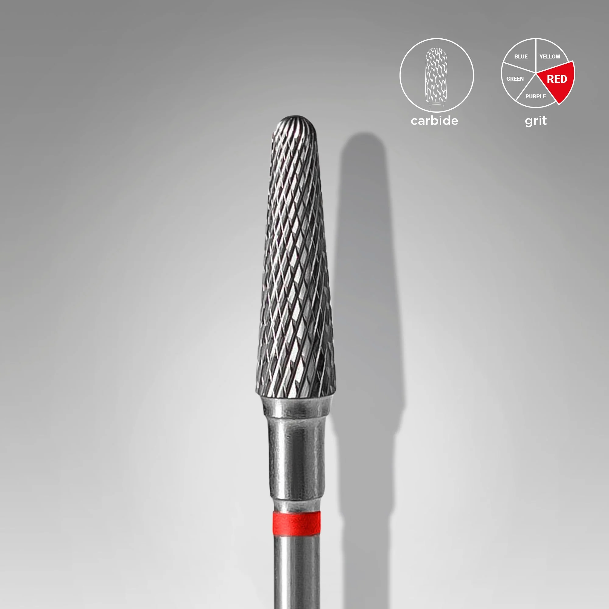 STALEKS EXPERT Frez z węglików spiekanych „stożek ścięty” czerwony, średnica 4 mm, część robocza 13 mm
