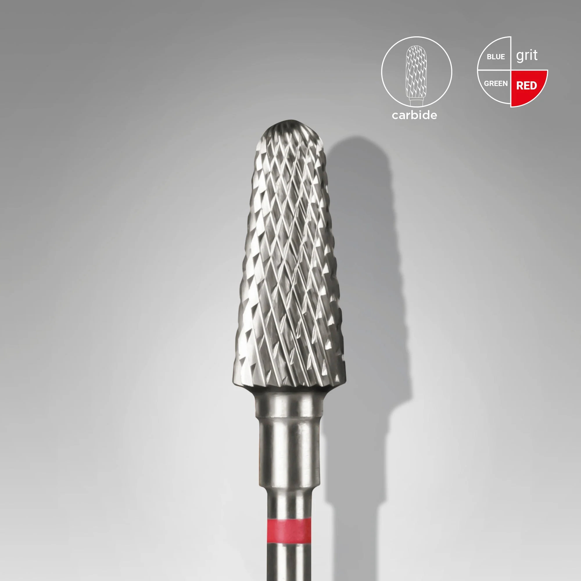 STALEKS EXPERT Frez z węglika spiekanego „ścięty stożek” czerwony, średnica 6 mm, część robocza 14 mm