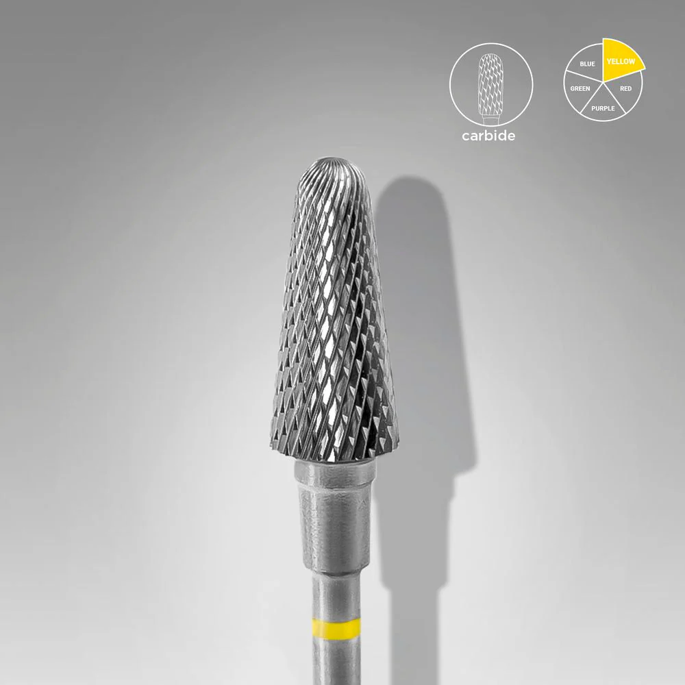 STALEKS EXPERT Frez z węglików spiekanych „stożek ścięty” żółty, średnica 6 mm, część robocza 14 mm