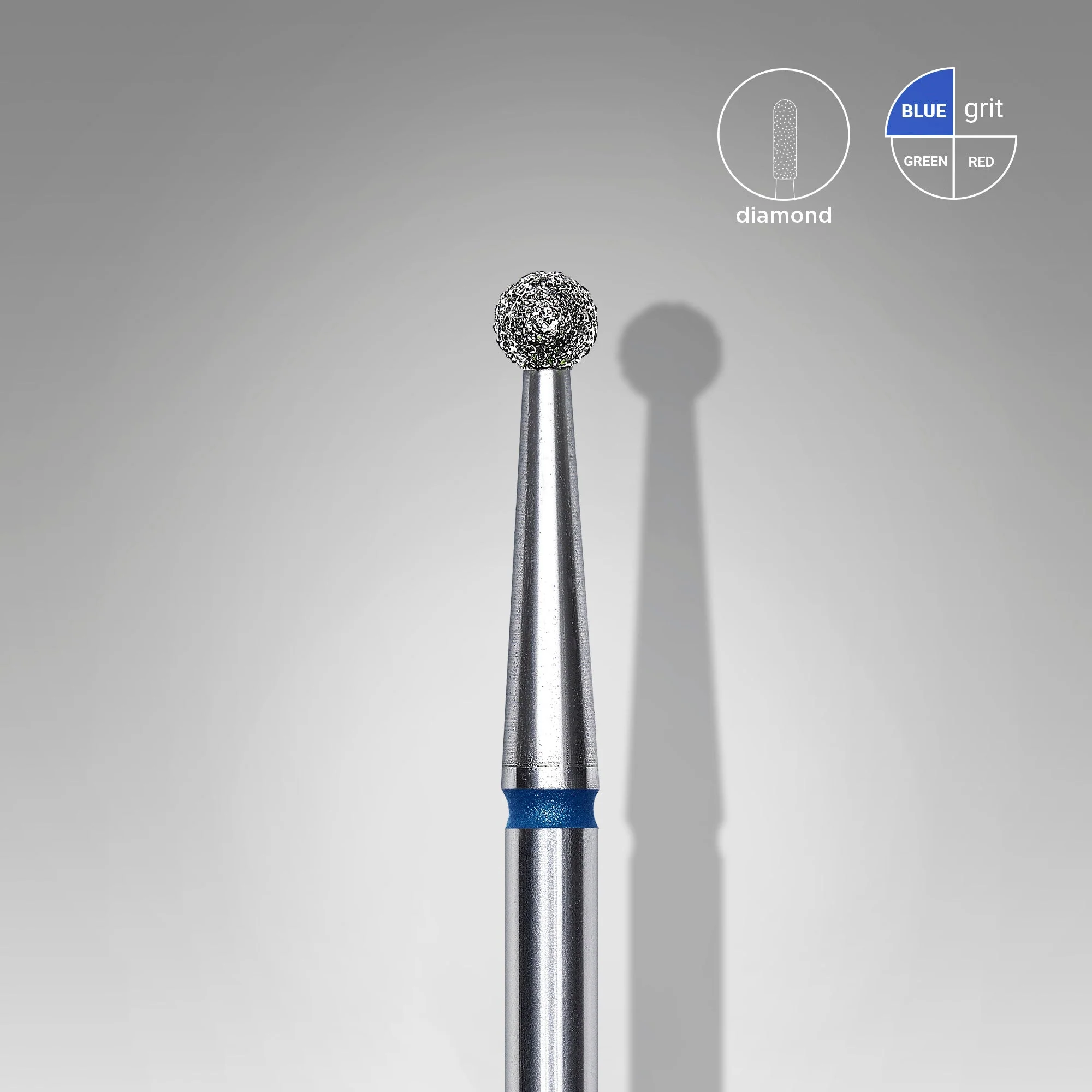 STALEKS EXPERT Freza diamentowa „kula” niebieska, średnica 2,5 mm