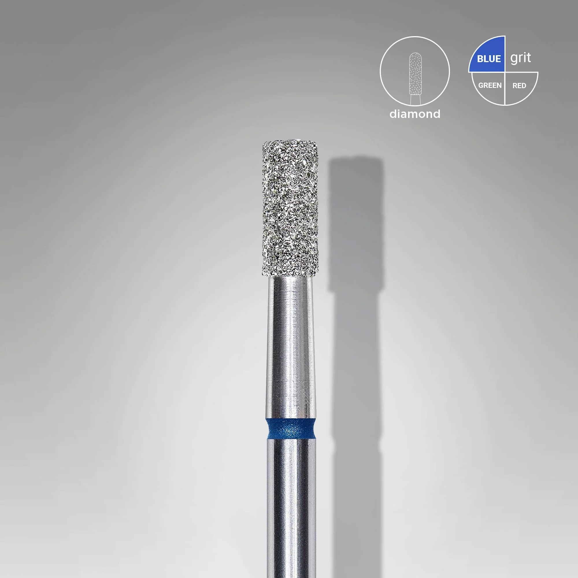 STALEKS EXPERT Frez diamentowy cylinder niebieski, średnica 2,5 mm, część robocza 6 mm