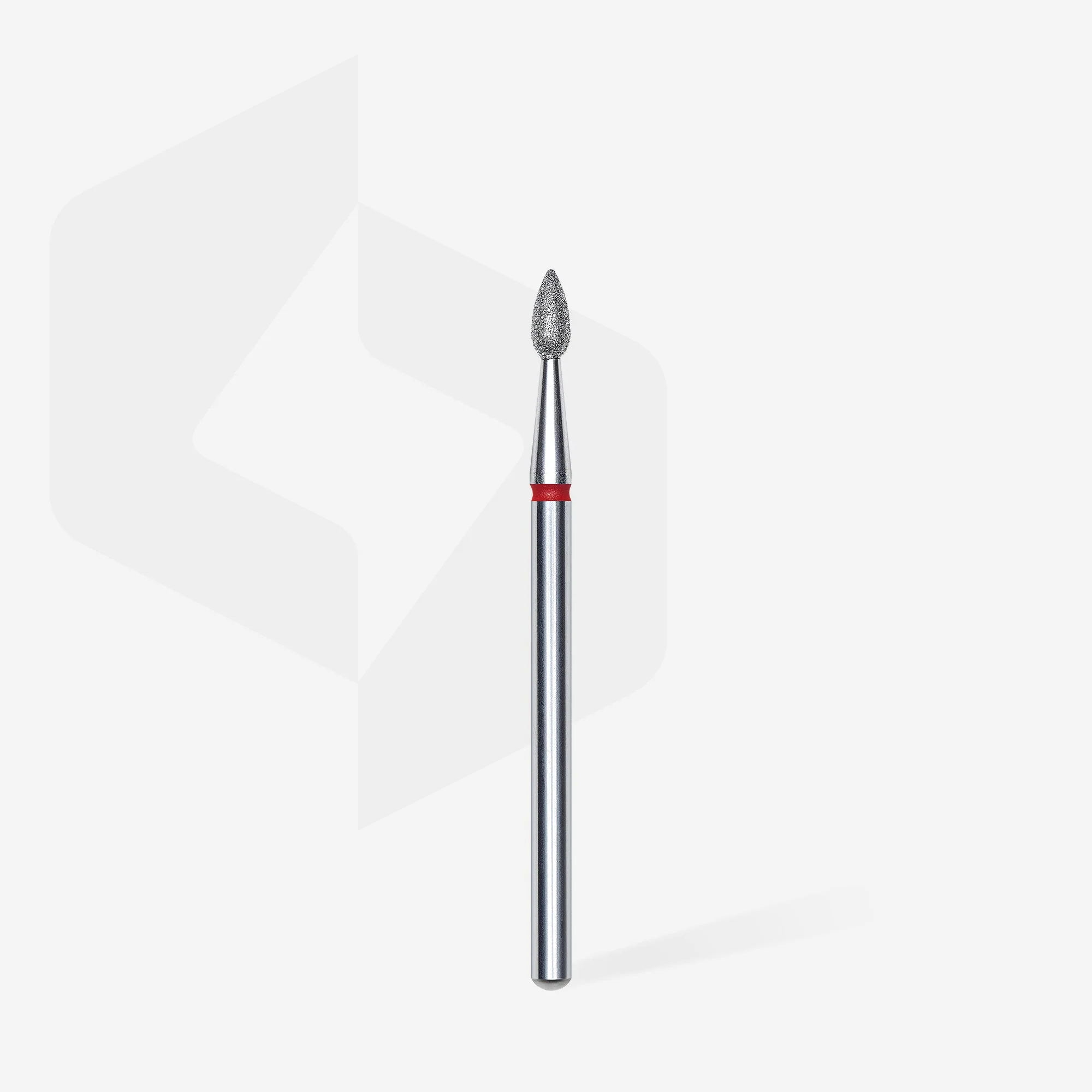 STALEKS EXPERT Frez diamentowy typu „kropla” czerwony, średnica 2,3 mm, część robocza 5 mm - Image 2