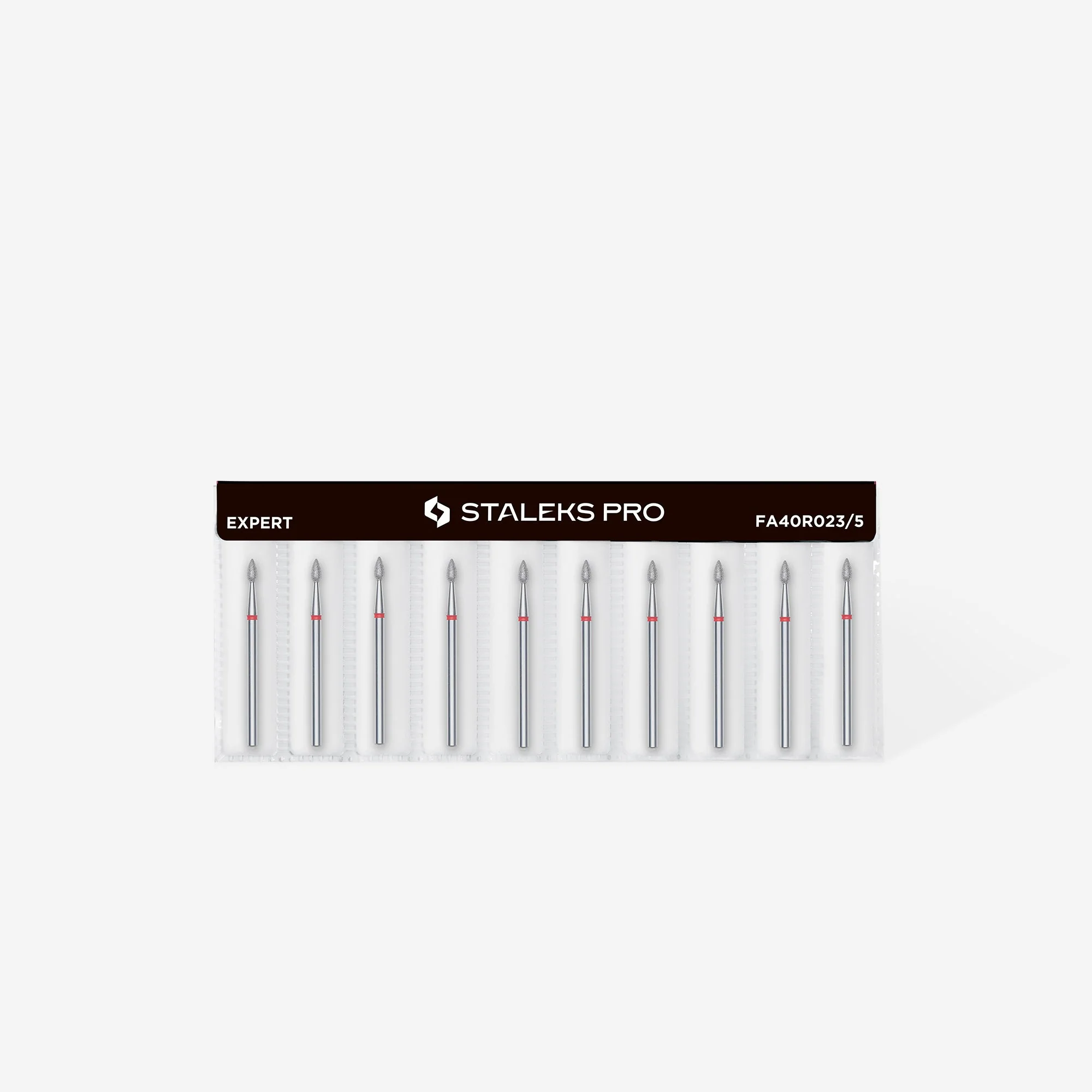 STALEKS EXPERT Frez diamentowy typu „kropla” czerwony, średnica 2,3 mm, część robocza 5 mm - Image 3
