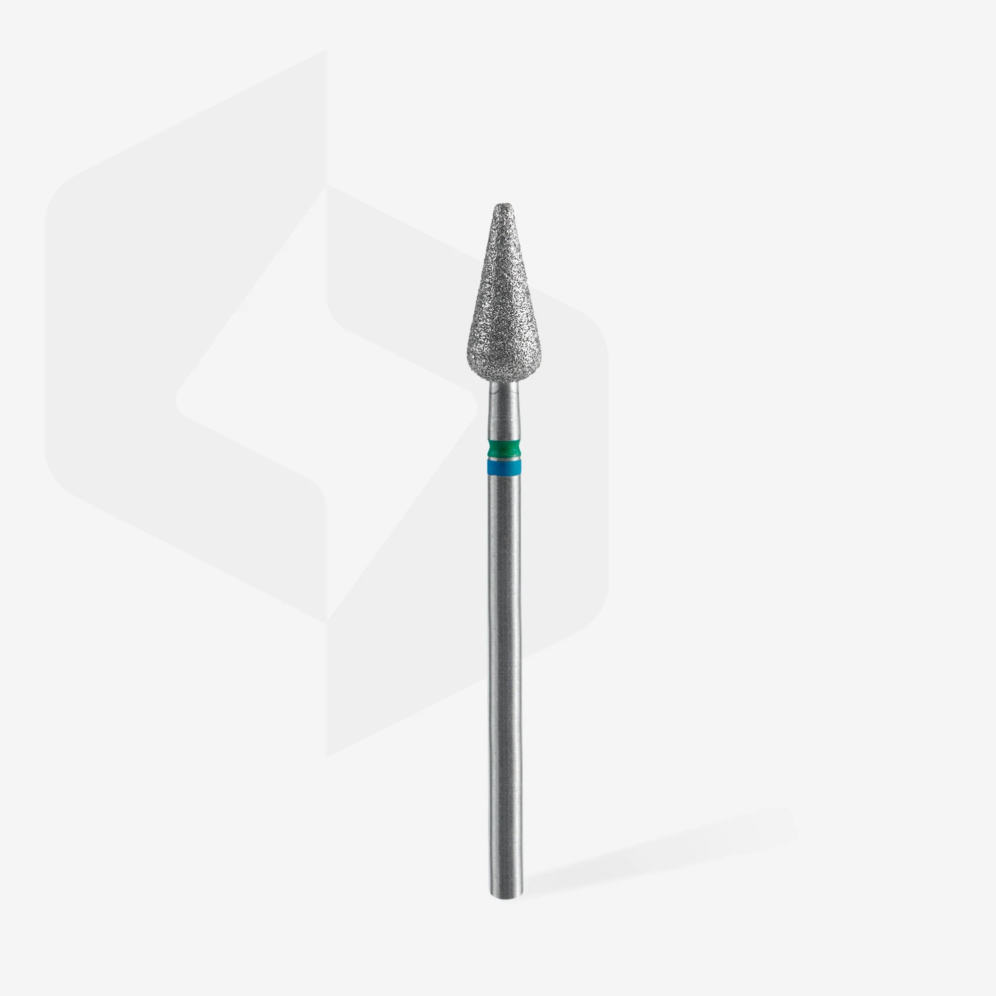 STALEKS EXPERT Frez diamentowy DUO „Gruszka ostra” niebiesko-zielony, średnica 5 mm, część robocza 12 mm - Image 2