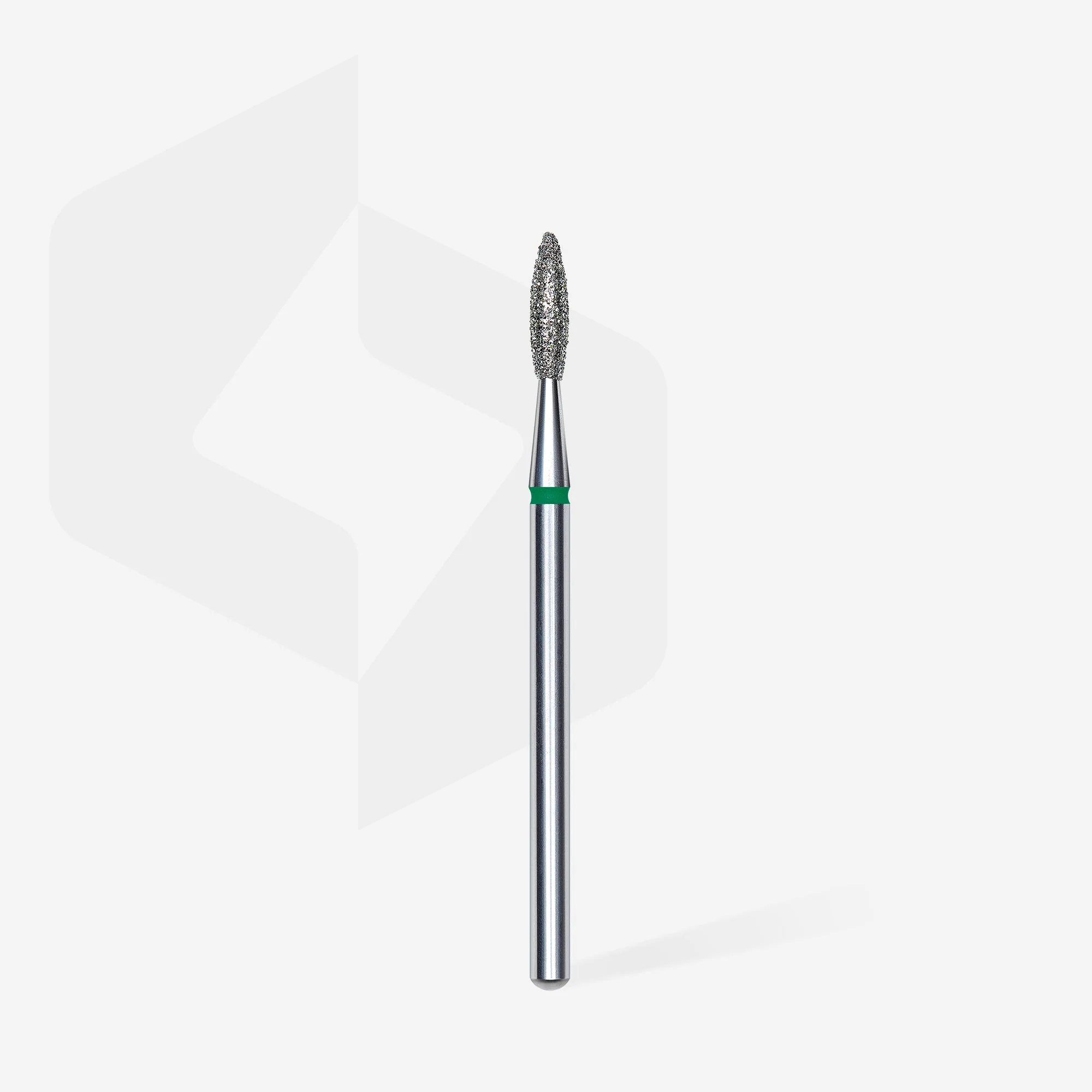 STALEKS EXPERT Frez diamentowy „płomień” zielony, średnica 2,1 mm, część robocza 8 mm - Image 2