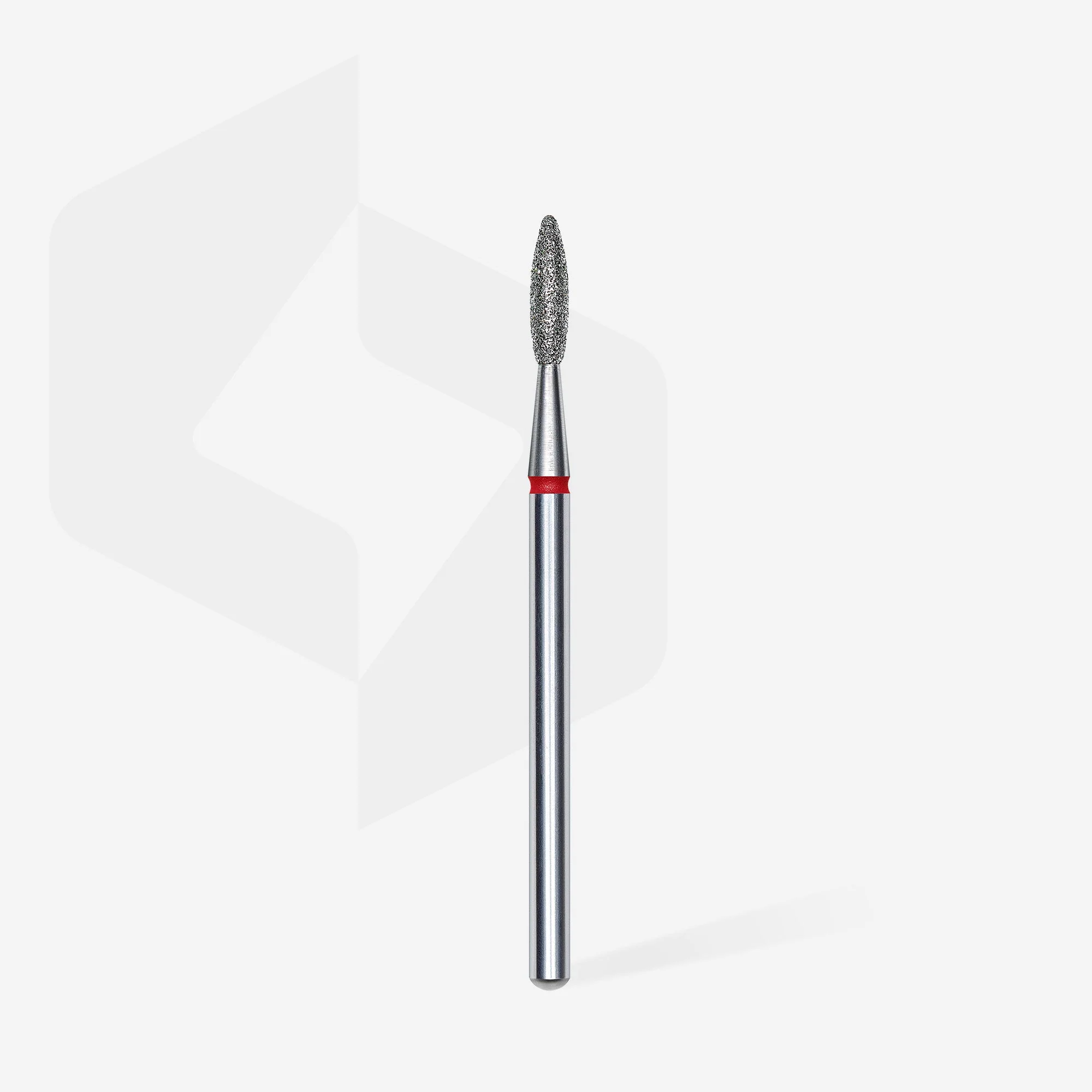 STALEKS EXPERT Frez diamentowy „Płomień” czerwony, średnica 2,1 mm, część robocza 8 mm - Image 2