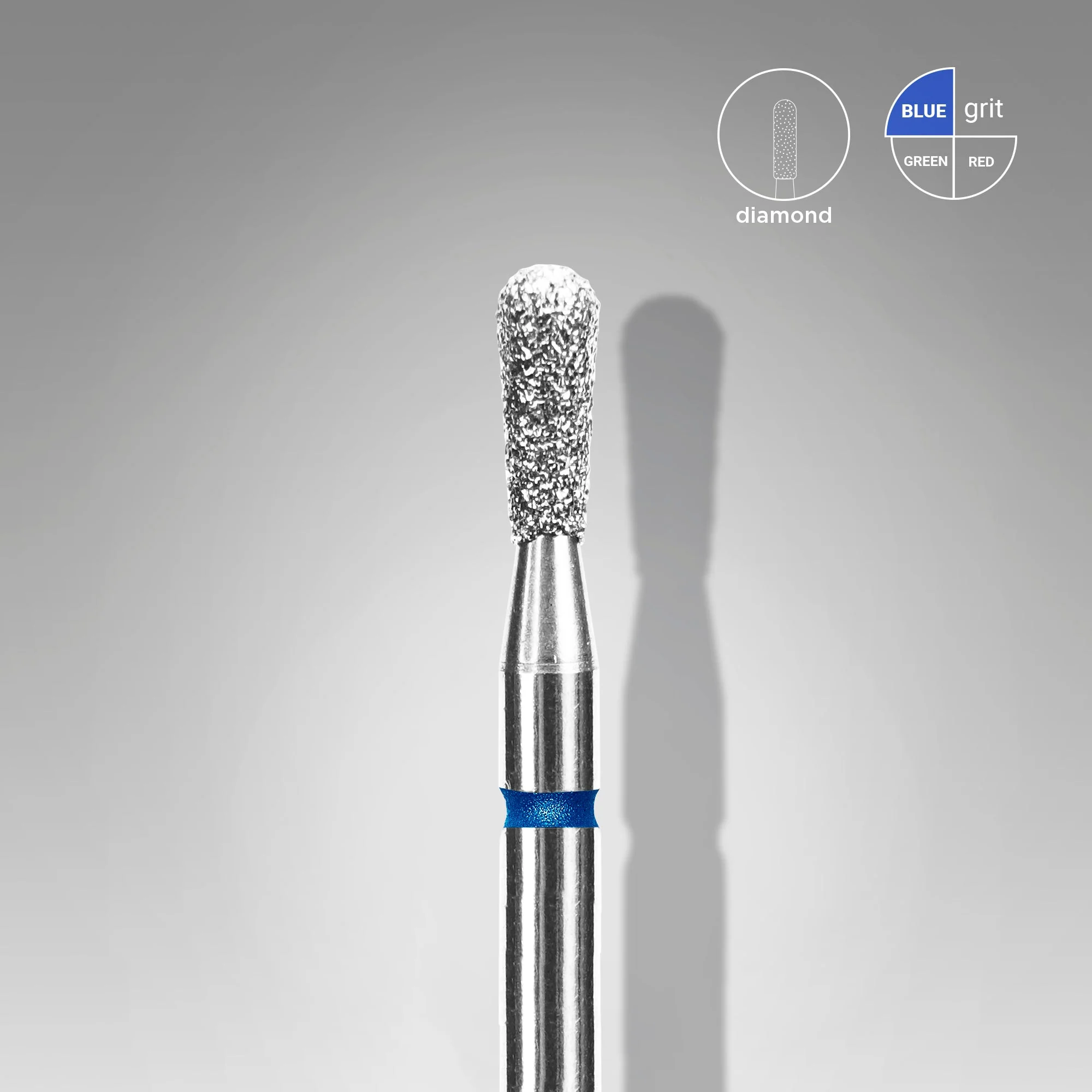 STALEKS EXPERT Frez diamentowy "Zapałka" niebieski, średnica 2,3 mm, część robocza 5 mm