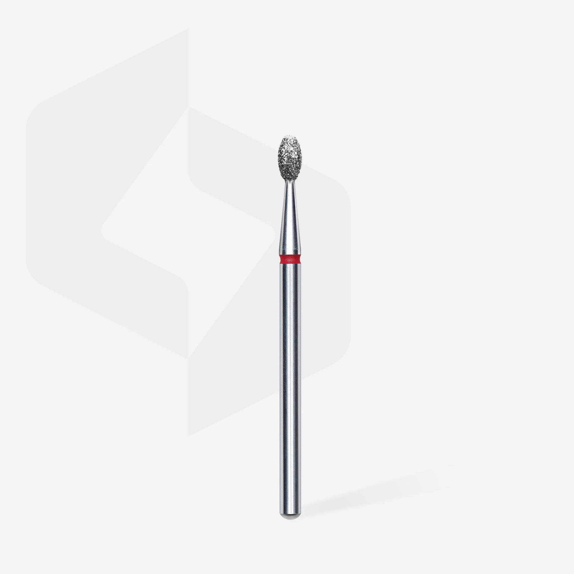 STALEKS EXPERT Frez diamentowy „oliwka” czerwony, średnica 2,5 mm, część robocza 5 mm - Image 2