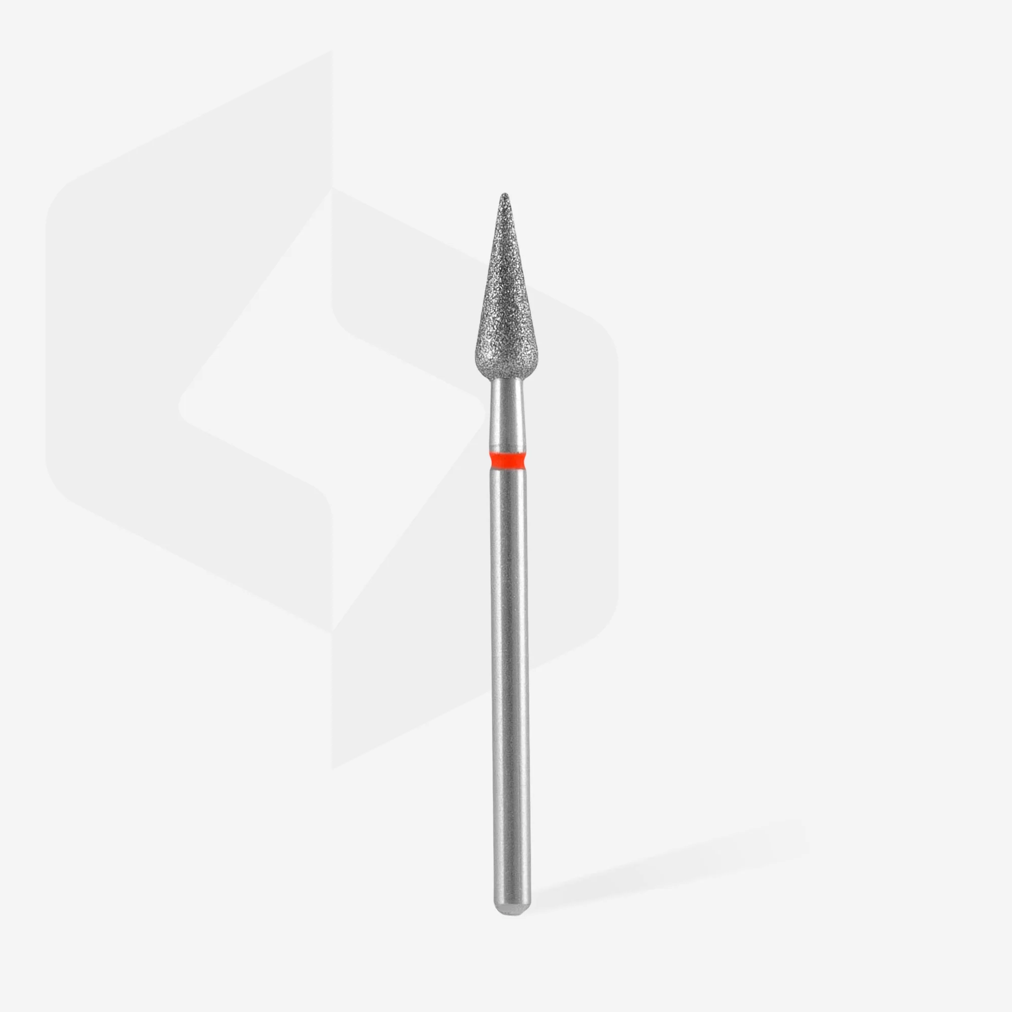 STALEKS EXPERT Frez diamentowy „Gruszka ostra” czerwona, średnica 4 mm, część robocza 12 mm - Image 2