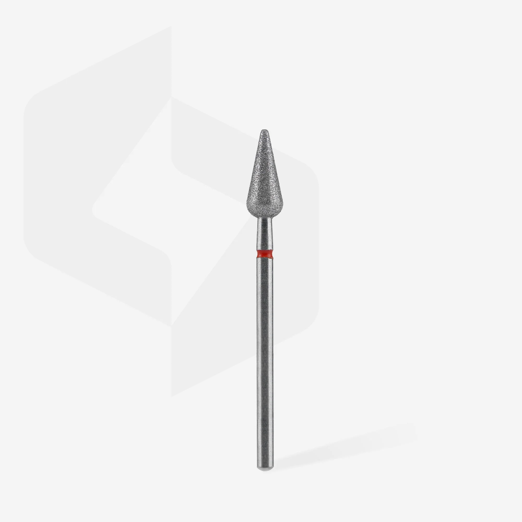 STALEKS EXPERT Frez diamentowy „Gruszka ostra” czerwony, średnica 5 mm, część robocza 12 mm - Image 2