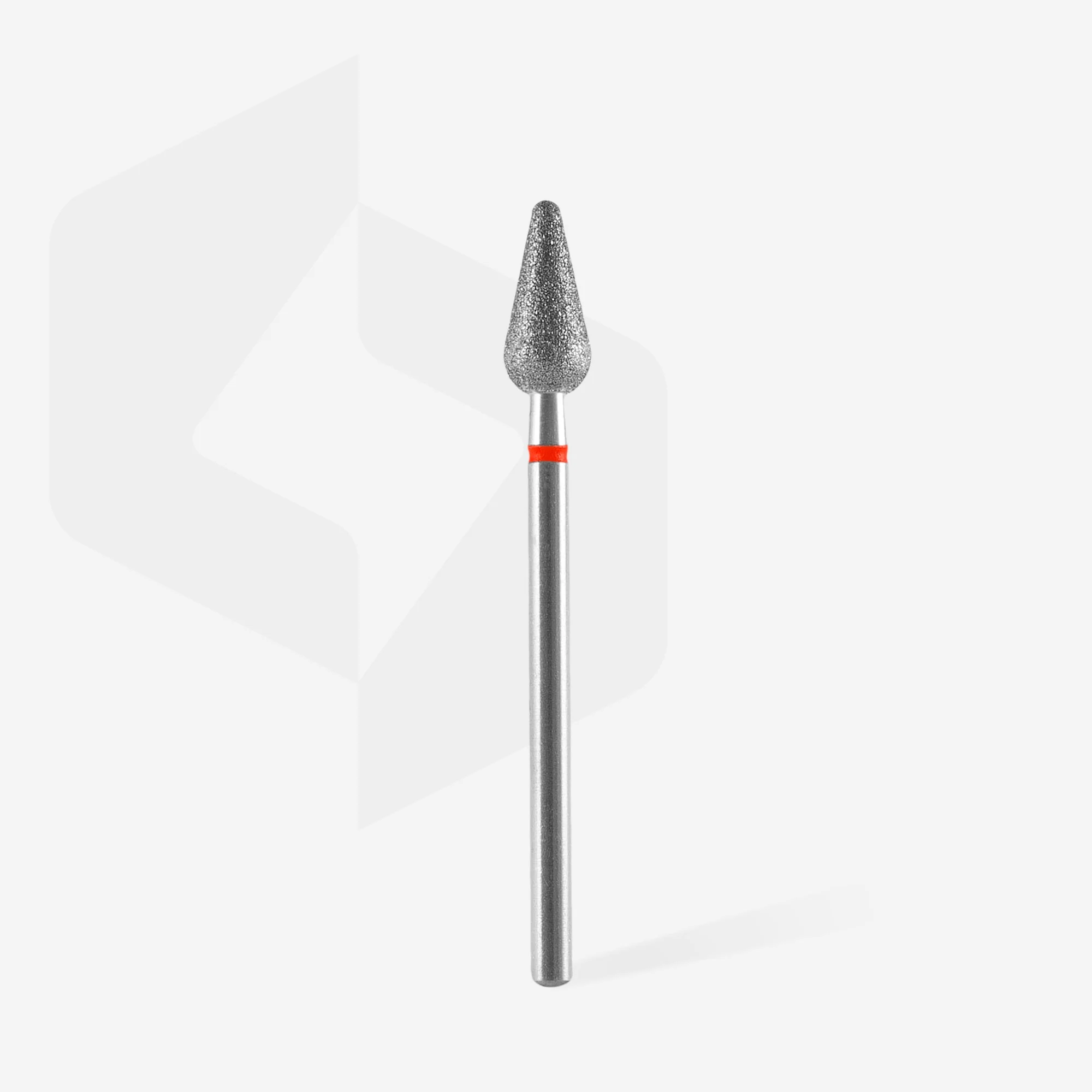 STALEKS EXPERT Frez diamentowy „Gruszka zaokrąglona” czerwony, średnica 5 mm, część robocza 12 mm - Image 2