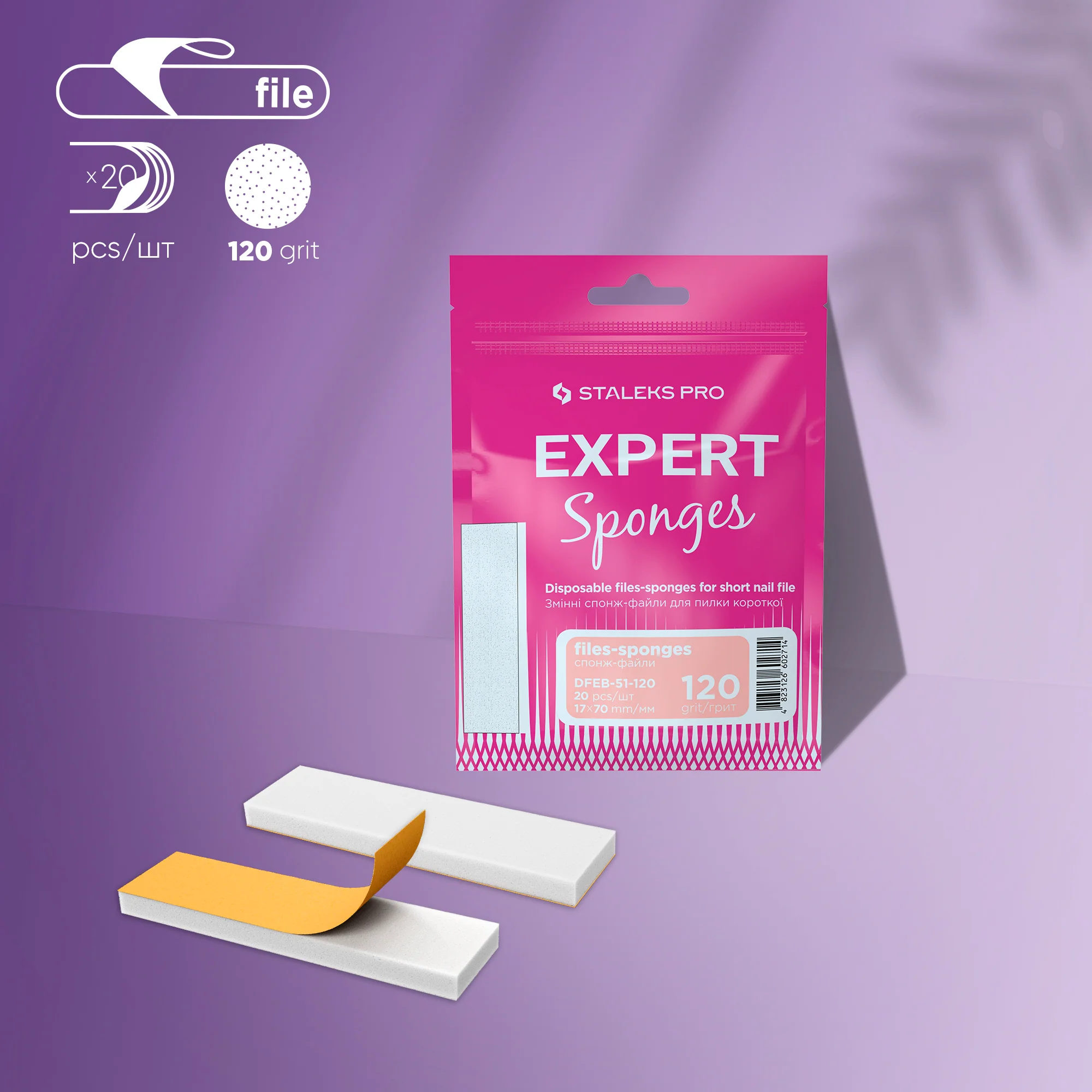 STALEKS EXPERT 51 Pilniki samoprzylepne-buffery do krótkiego pilnika, 120 grit (20 szt.)