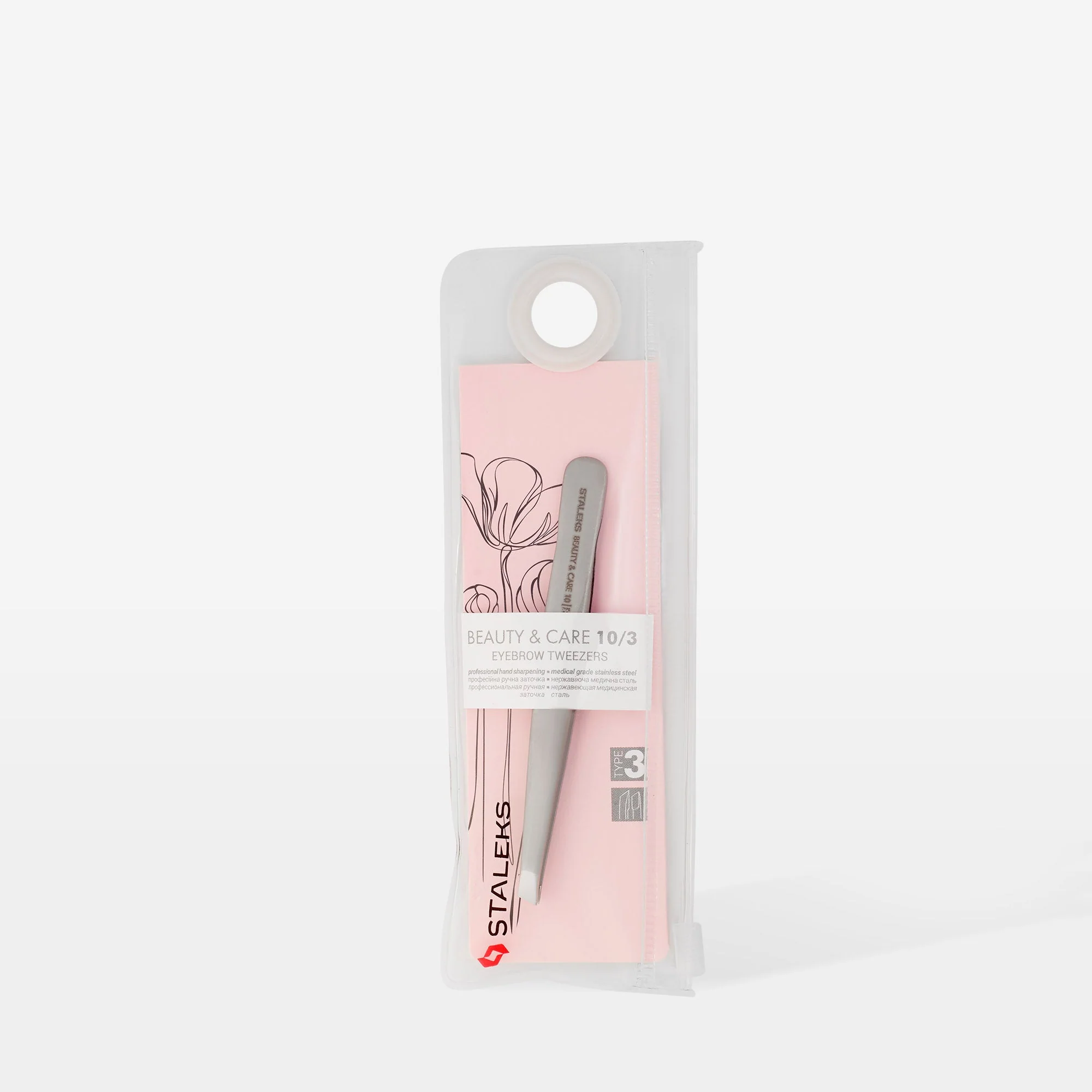 STALEKS BEAUTY & CARE 10 TYPE 3 Pęseta do brwi szeroka skośna - Image 4