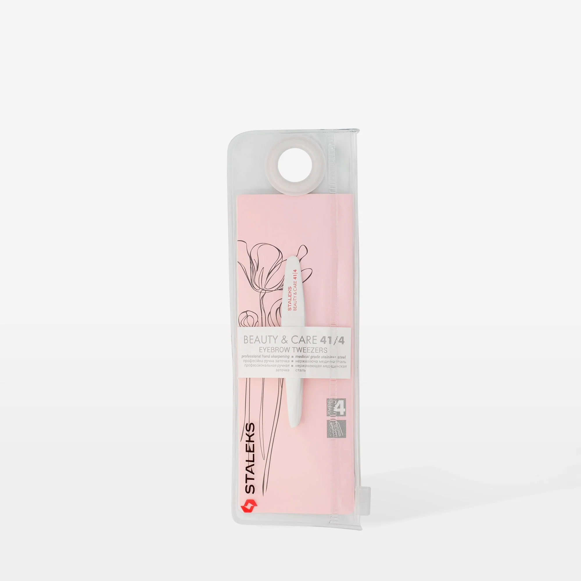Pęseta do brwi BEAUTY & CARE 41 TYPE 4 (wąska skośna) - Image 4