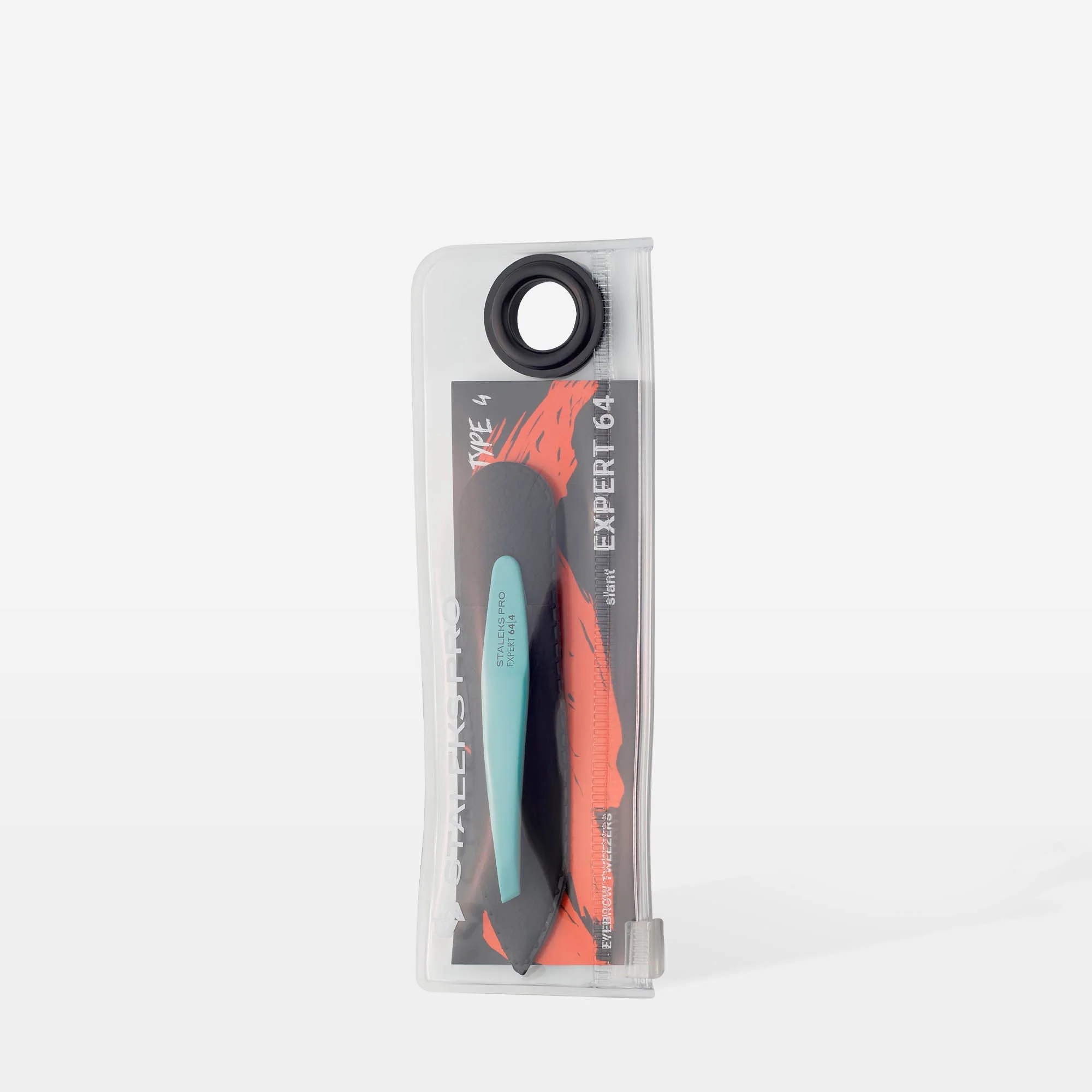 Pęseta do brwi niebieska EXPERT 64 TYPE 4 (wąska skośna) - Image 4