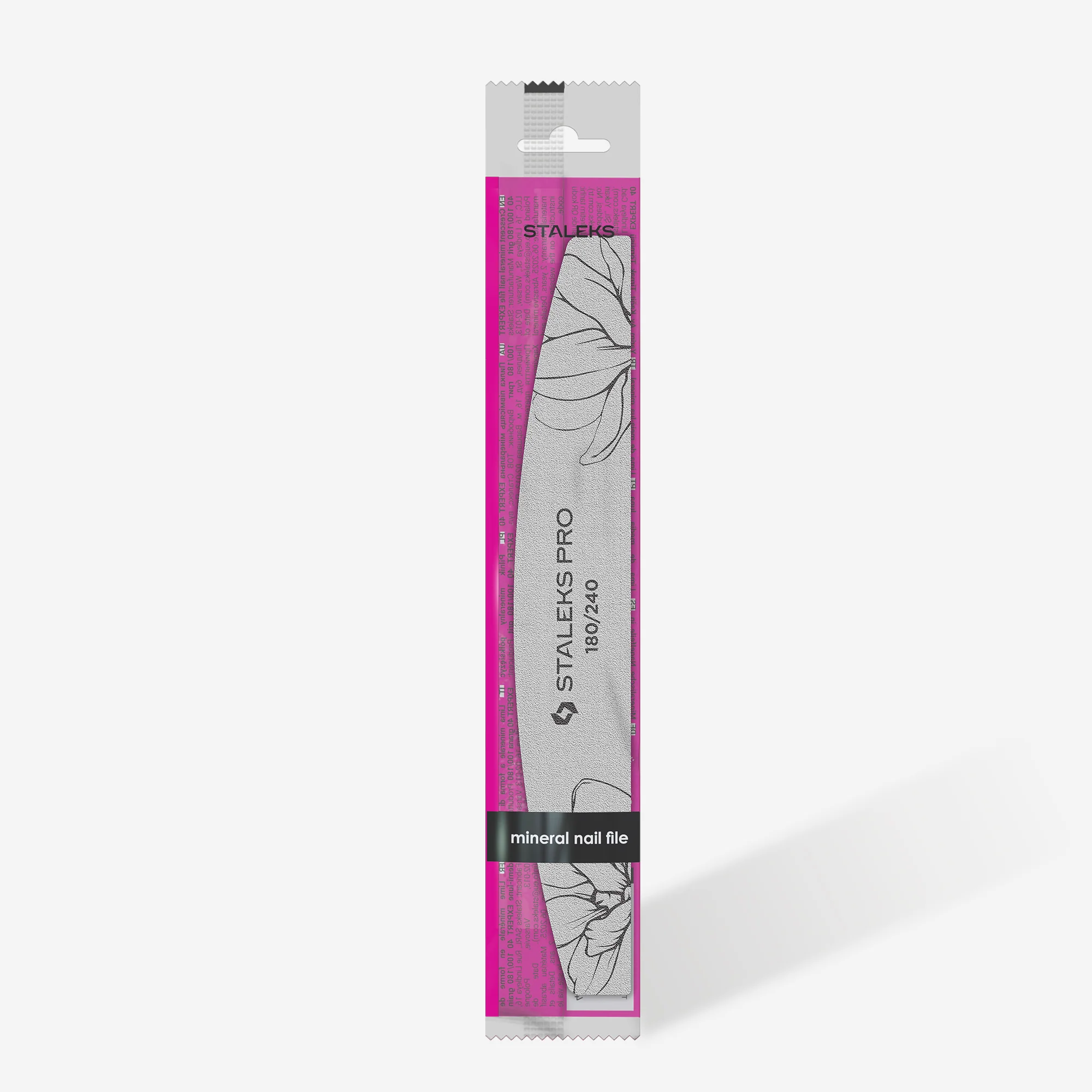 STALEKS EXPERT 40 Mineralny pilnik do paznokci półksiężyc, 180/240 grit (1 szt) - Image 2