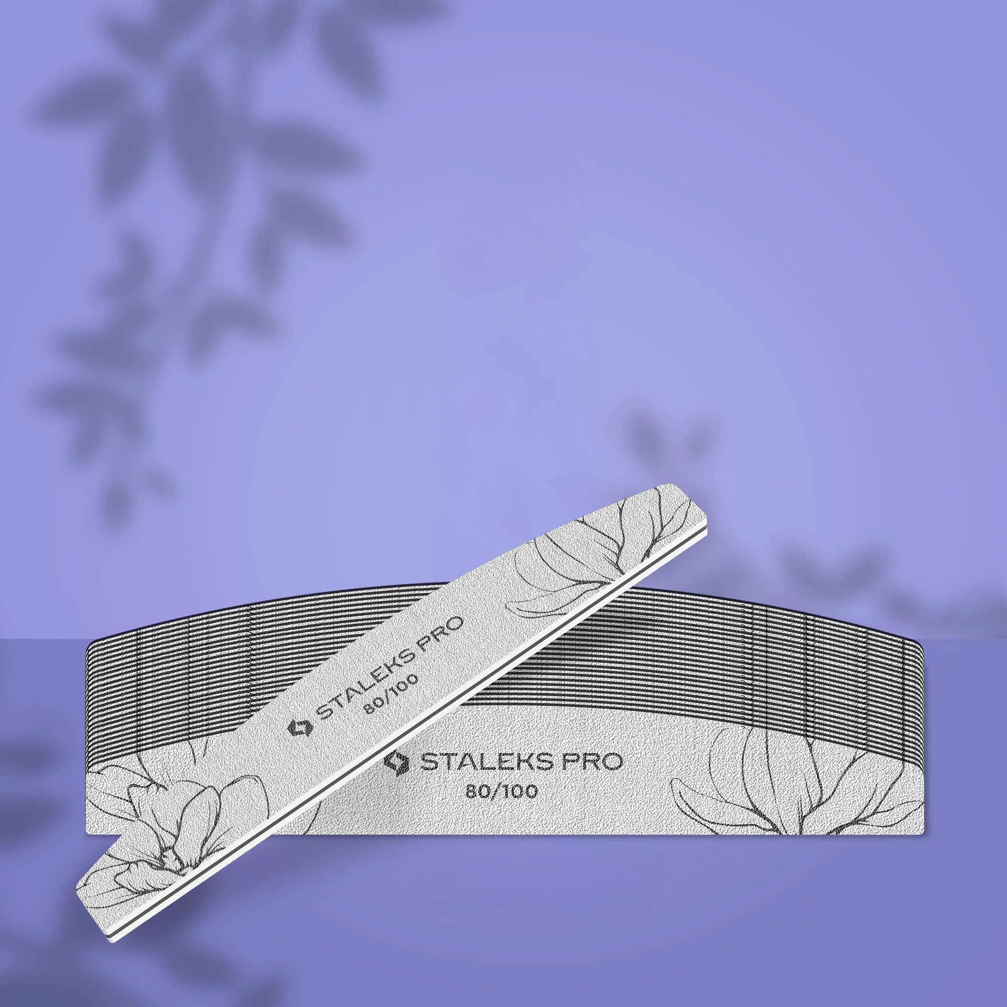 STALEKS EXPERT 40 Mineralny pilnik do paznokci półksiężyc, ziarnistość 80/100 (25 szt.)