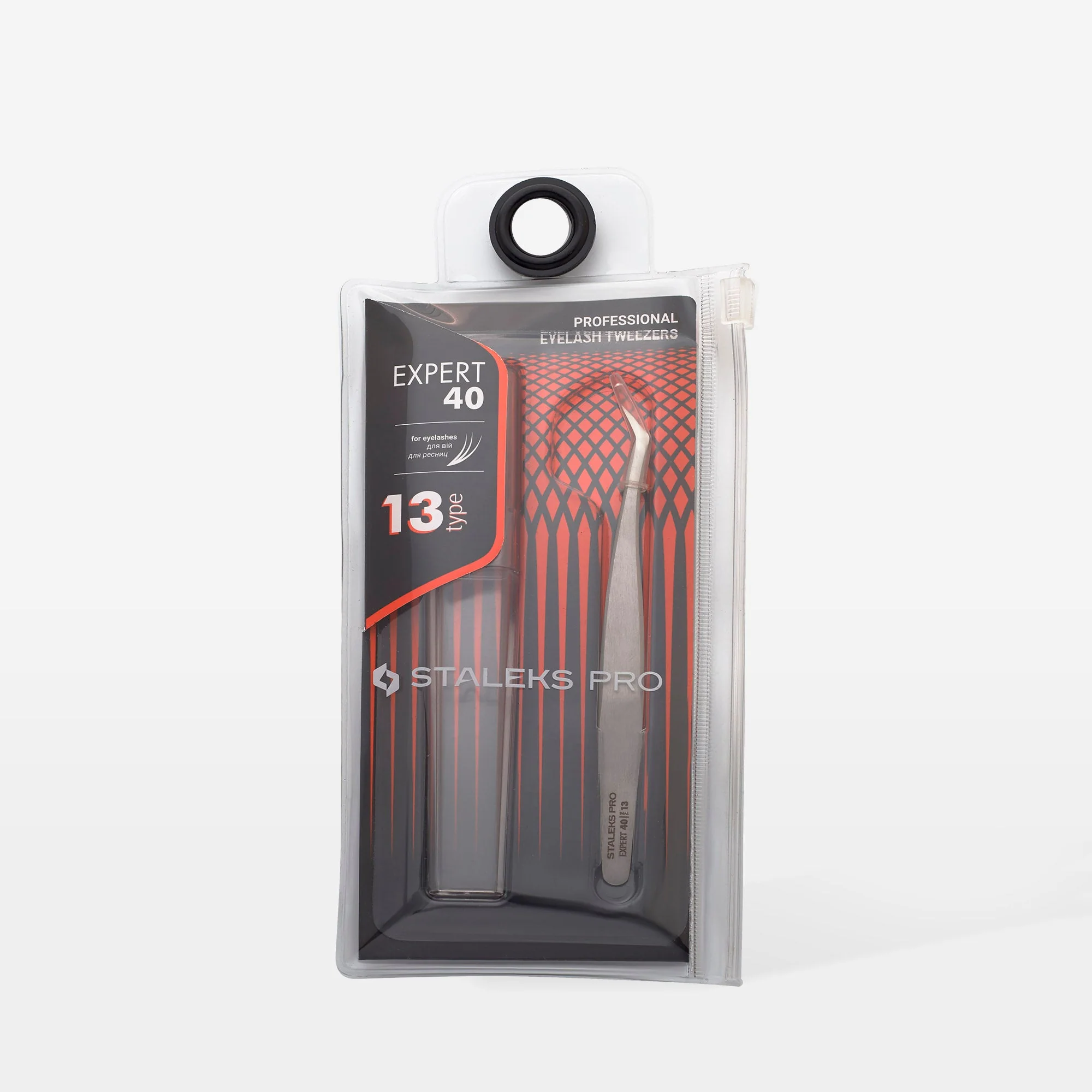 STALEKS EXPERT 40 TYPE 13 Profesjonalna pęseta do przedłużania rzęs, w kształcie litery L, 40° - Image 4