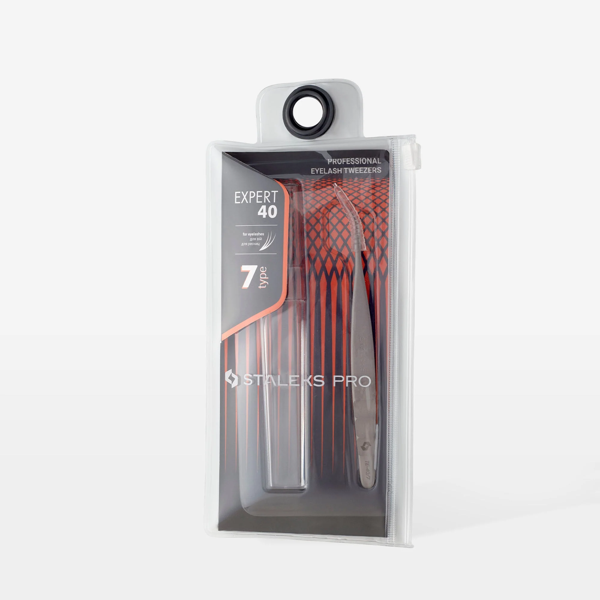 STALEKS EXPERT 40 TYPE 7 Profesjonalna pęseta do przedłużania rzęs, zakrzywiona - Image 4
