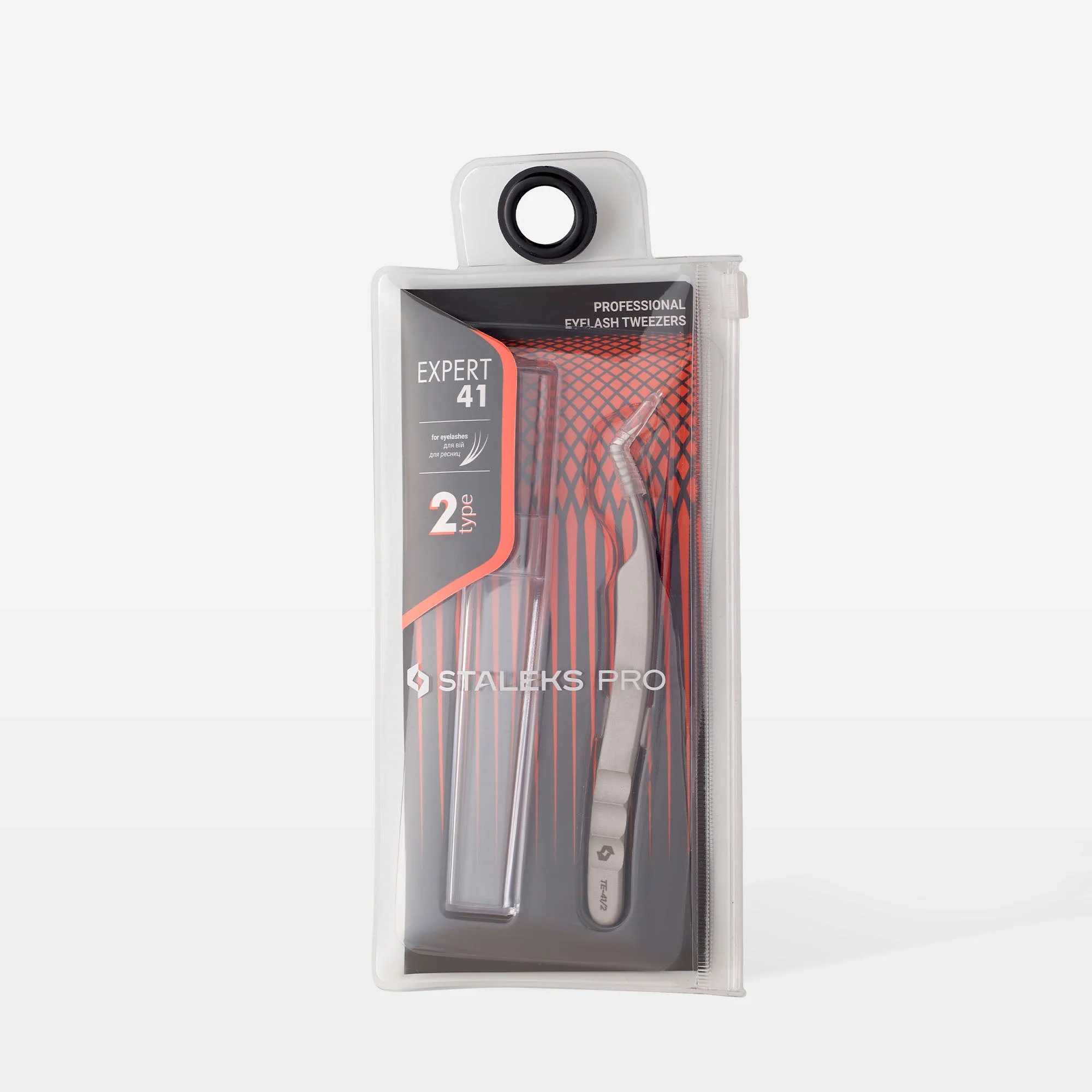 STALEKS EXPERT 41 TYPE 2 Profesjonalna pęseta do przedłużania rzęs, L-kształtna, 40° - Image 4