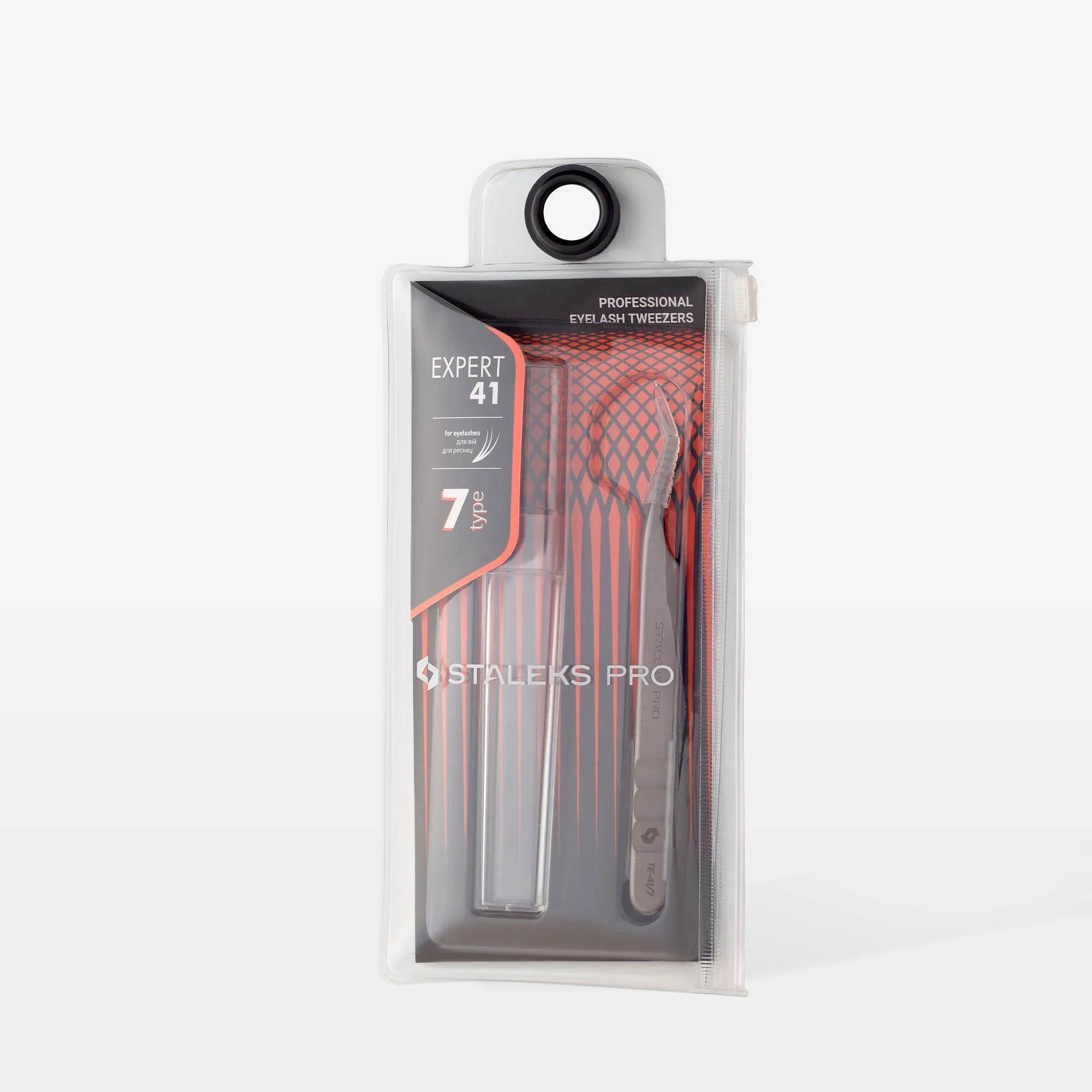 STALEKS EXPERT 41 TYPE 7 Profesjonalna pęseta do przedłużania rzęs, L-kształtna, 30° - Image 4