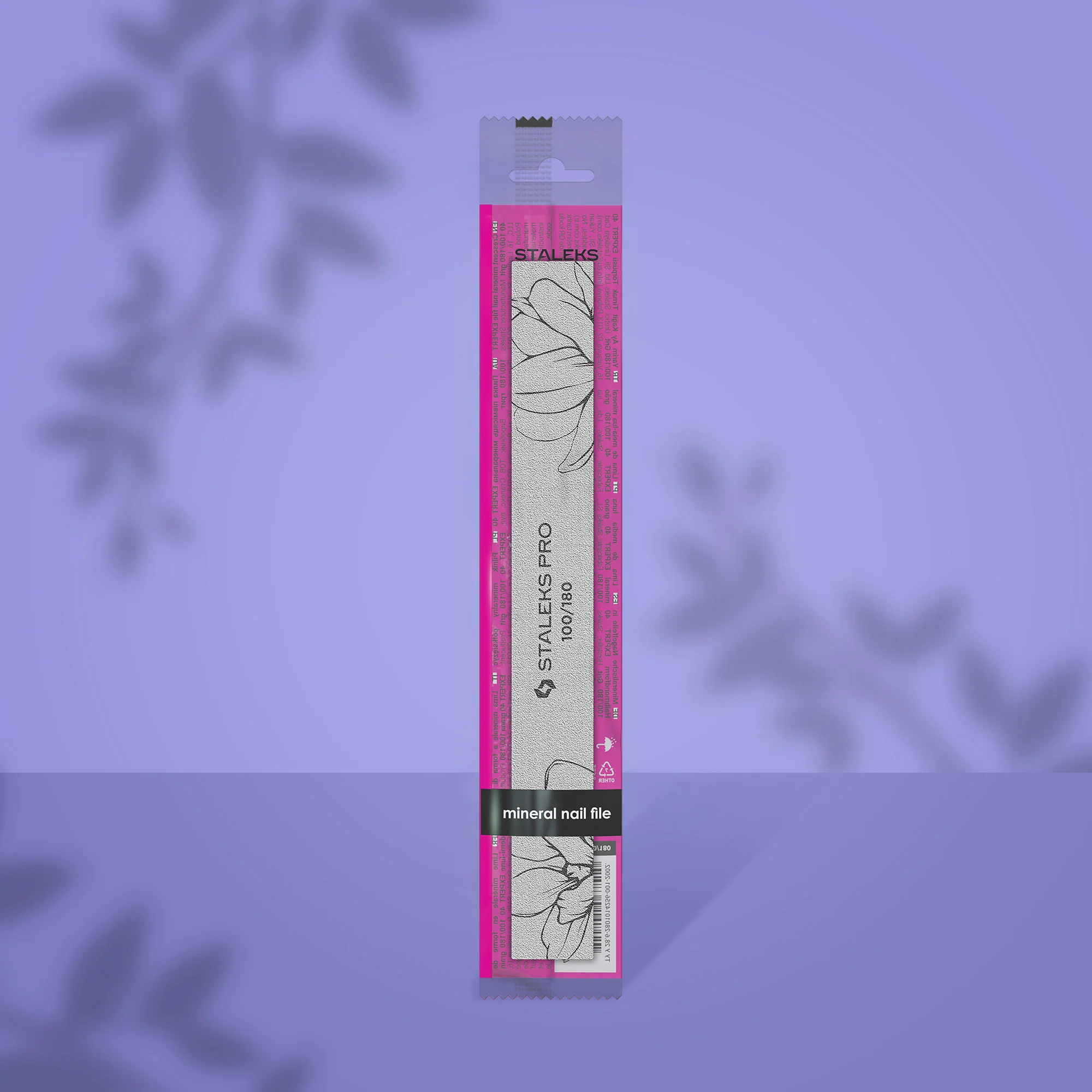 STALEKS EXPERT 20 Mineralny pilnik do paznokci prosta, 100/180 grit (1 szt)