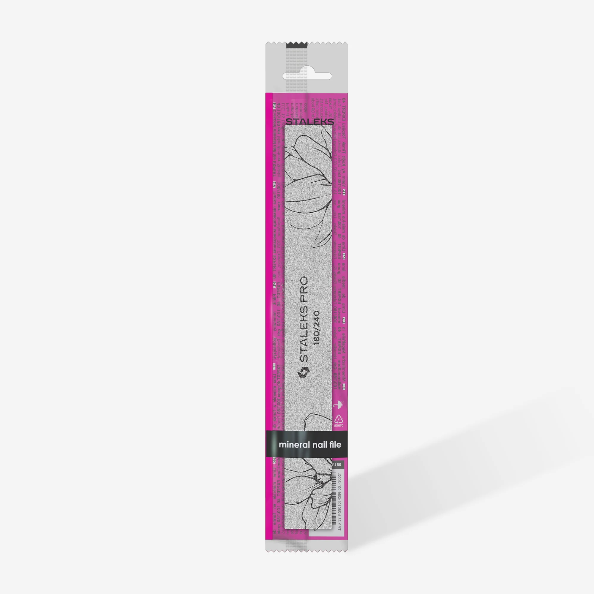 STALEKS EXPERT 20 Mineralny pilnik do paznokci prosta, 180/240 grit (1 szt) - Image 2