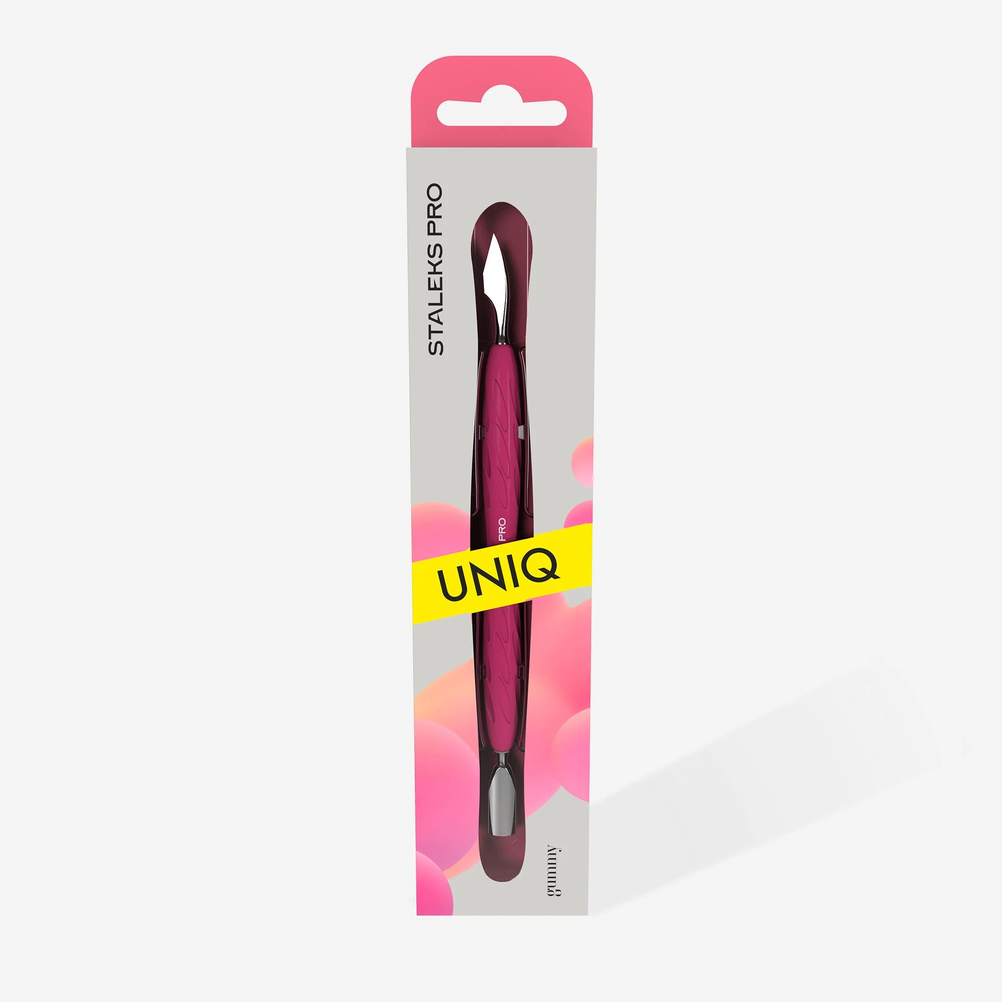 STALEKS UNIQ 10 TYPE 3 Gummy Pusher okrągły wąski i toporek (Różowy) - Image 4