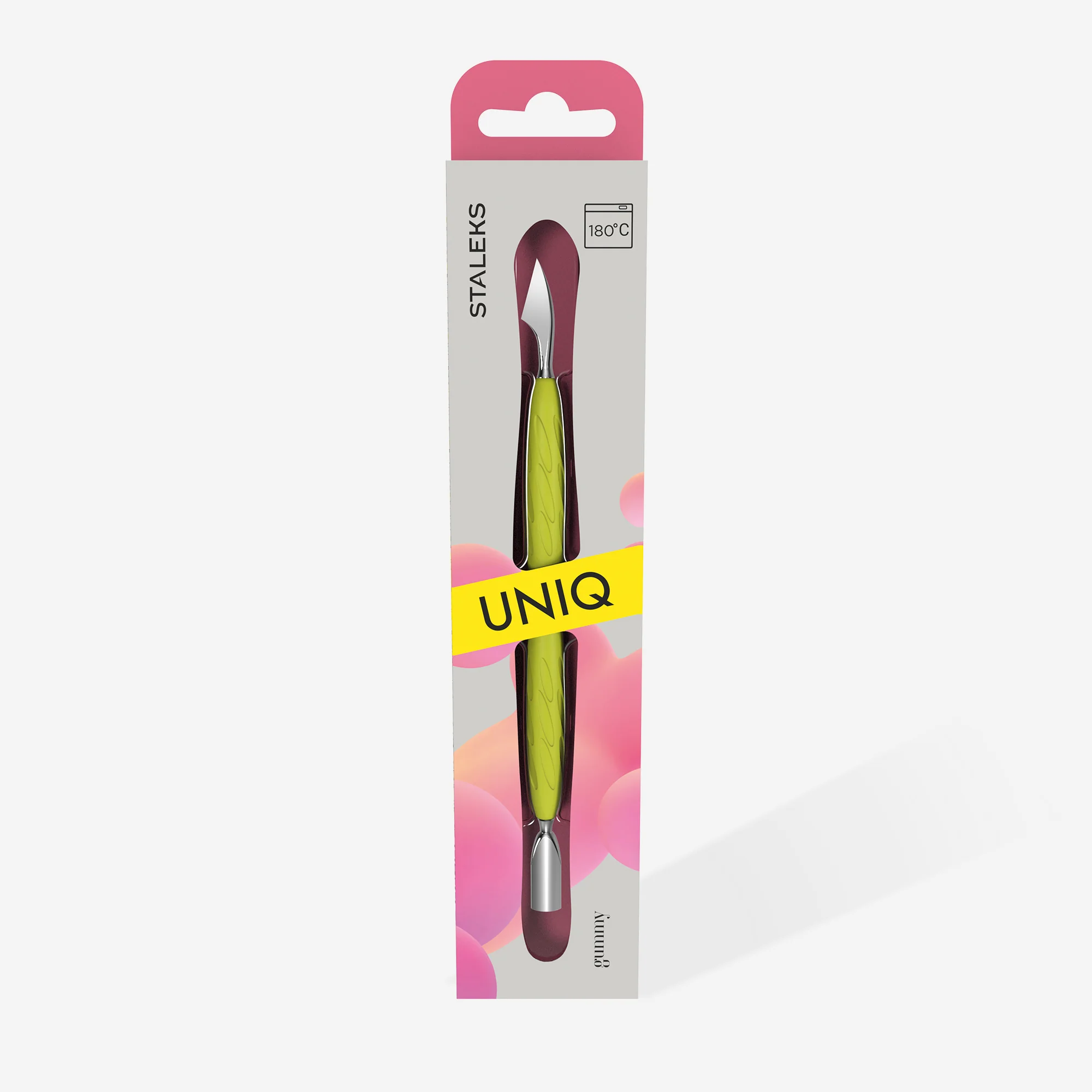 STALEKS UNIQ 10 TYPE 3 Gummy Pusher okrągły wąski i toporek (Żółty) - Image 4