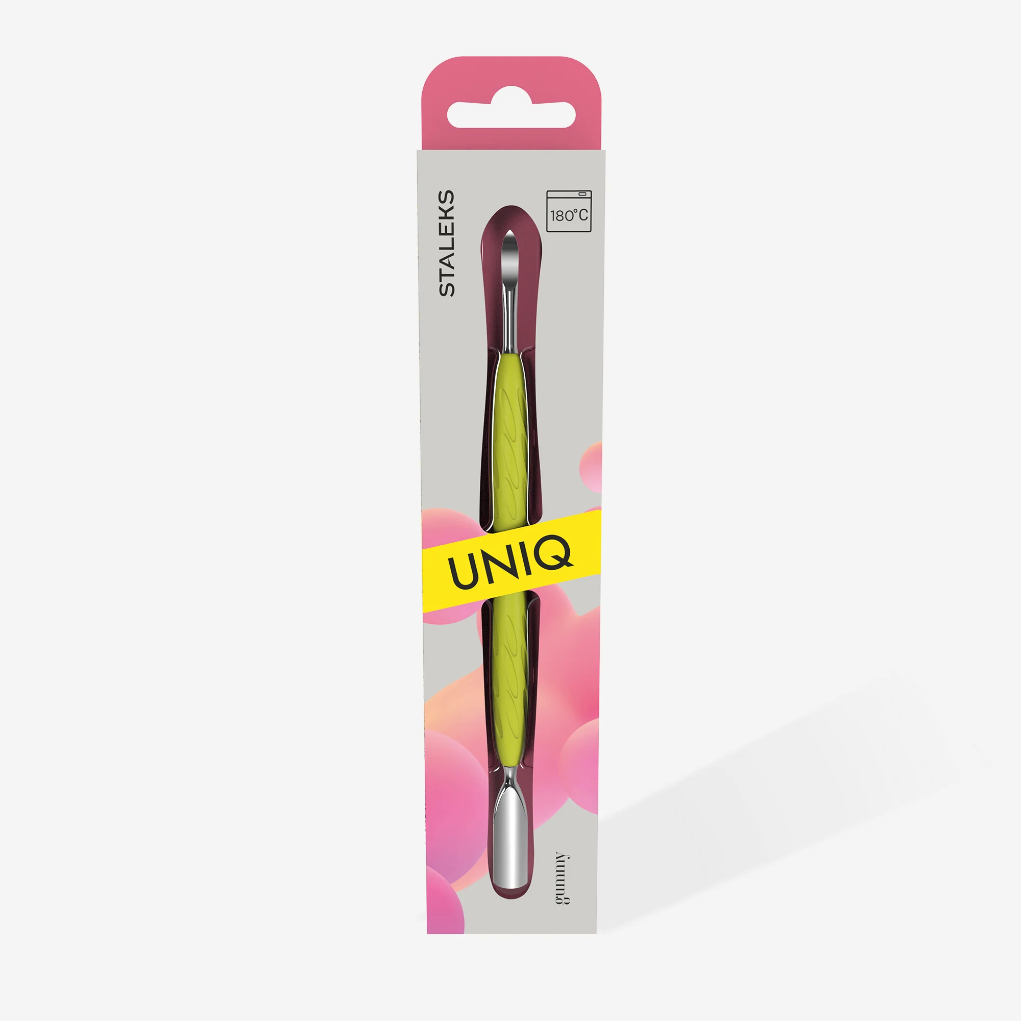 STALEKS UNIQ 10 TYPE 6 Gummy Pusher okrągły szeroki i pika (Żółty) - Image 4
