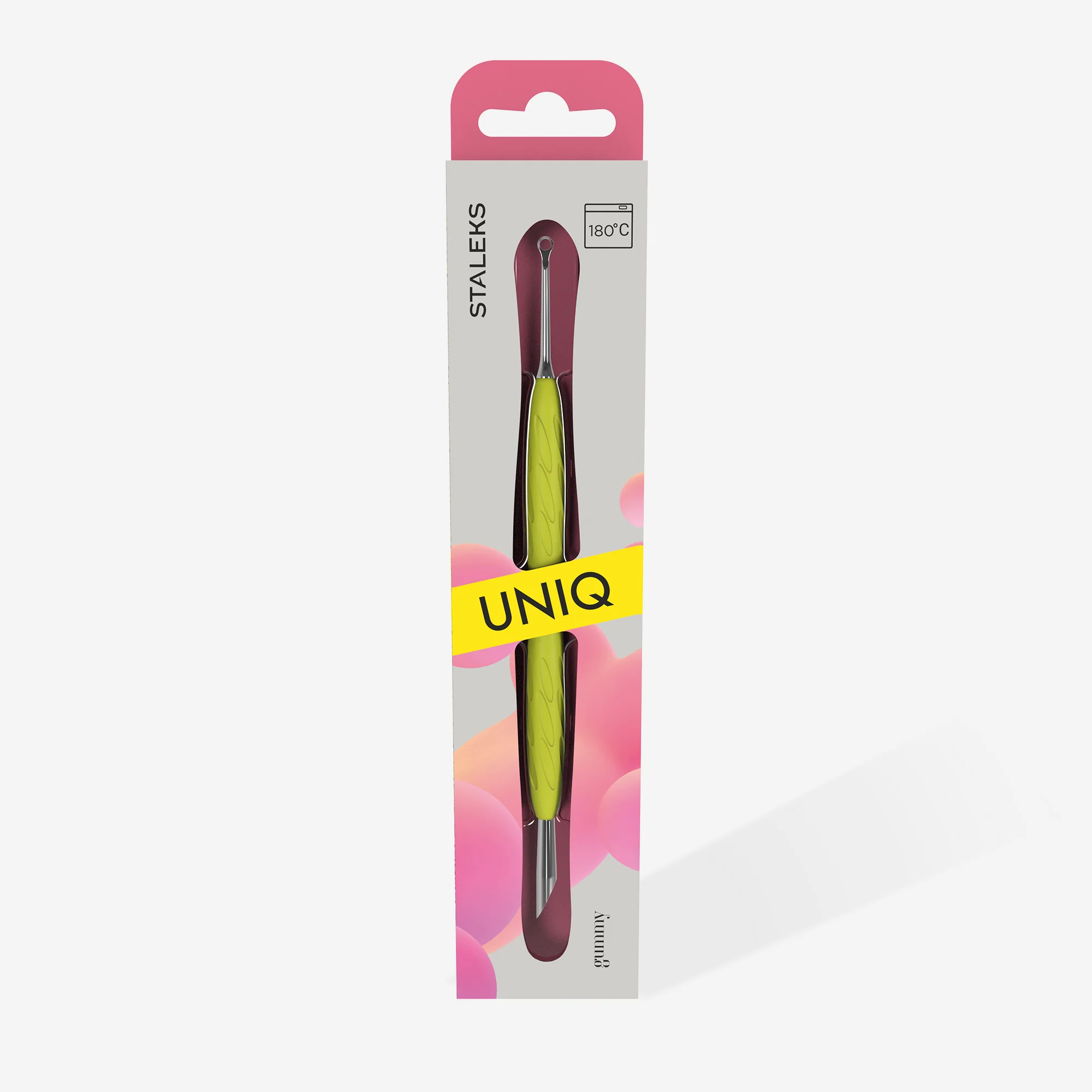 STALEKS UNIQ 11 TYPE 2 Gummy Pusher skośny i pierścień (Żółty) - Image 4