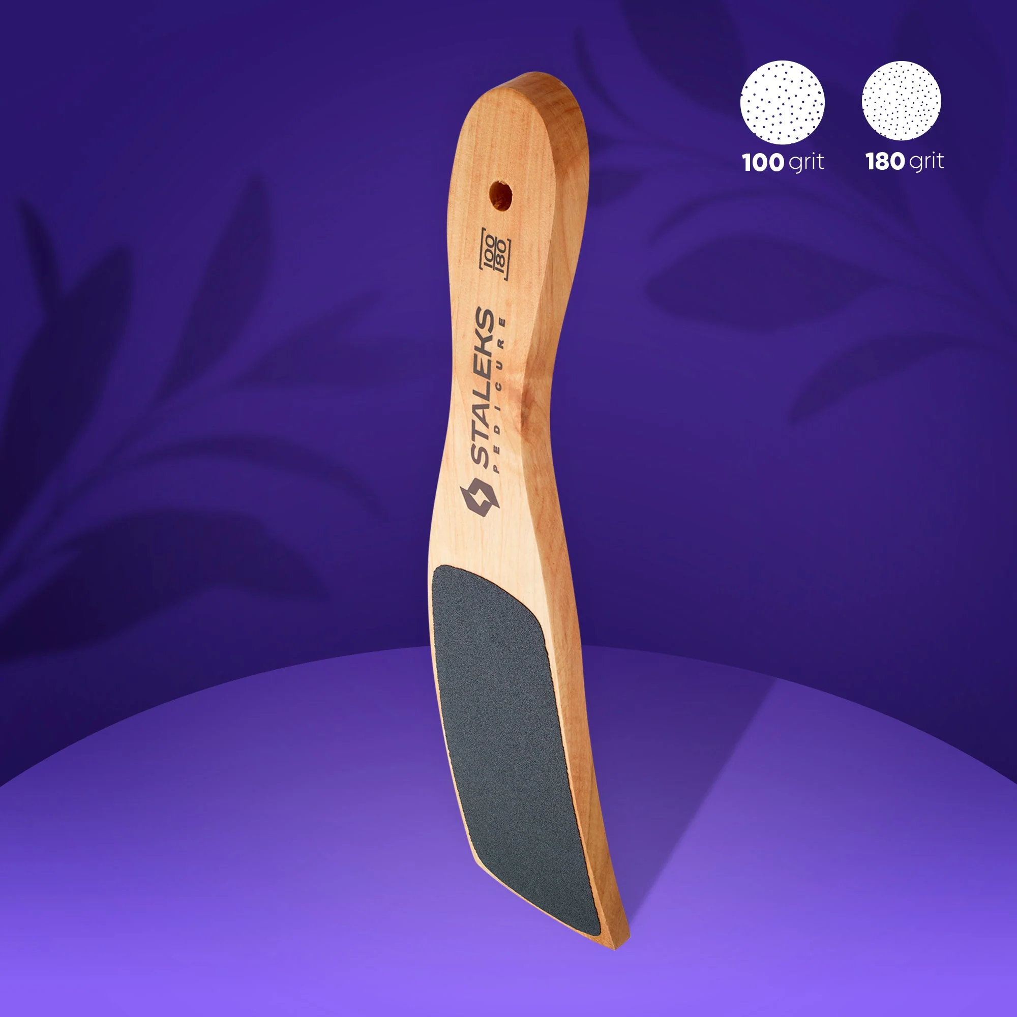 STALEKS BEAUTY & CARE 10 TYPE 2 Dwustronna tarka do stóp drewniana, 100/180 grit