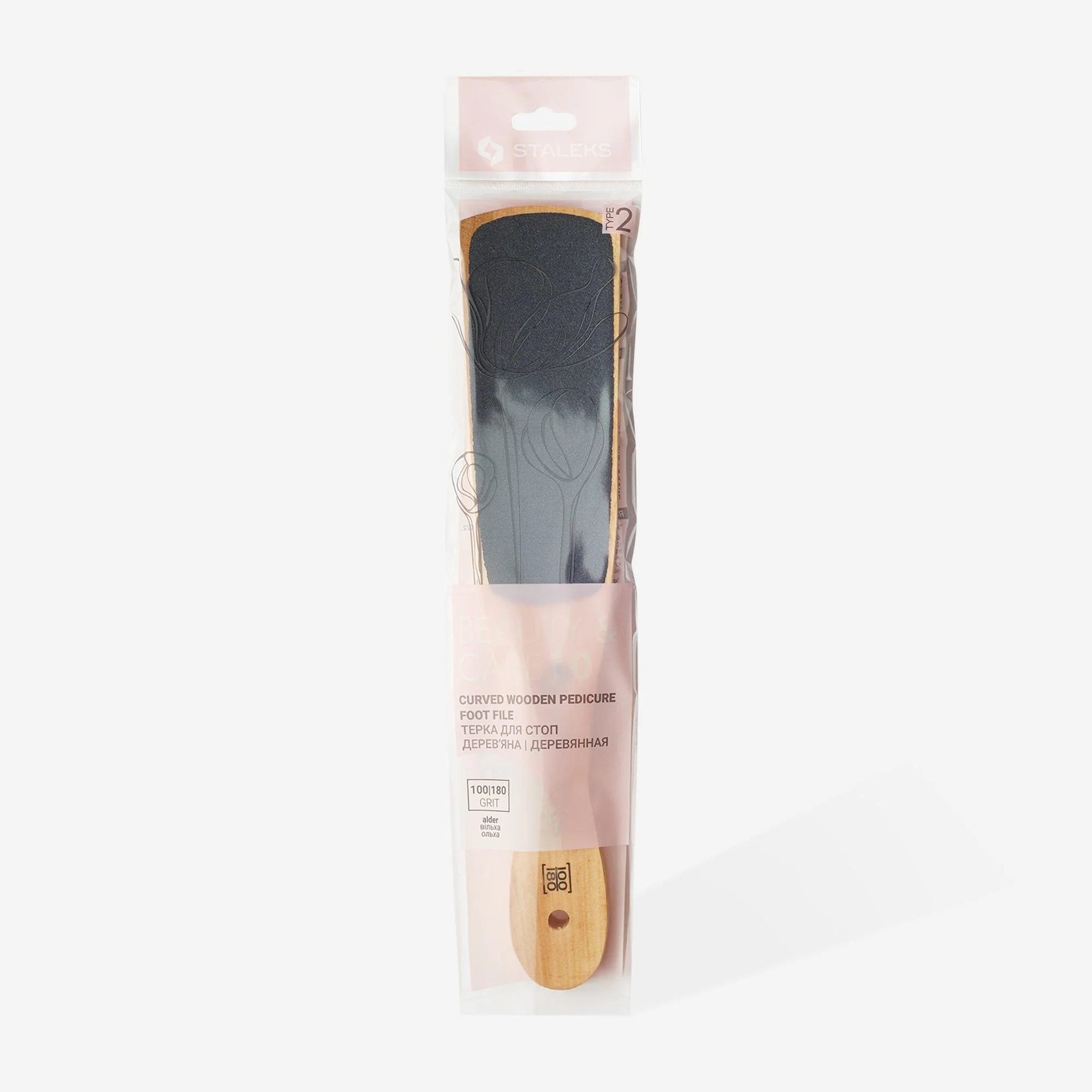 STALEKS BEAUTY & CARE 10 TYPE 2 Dwustronna tarka do stóp drewniana, 100/180 grit - Image 3