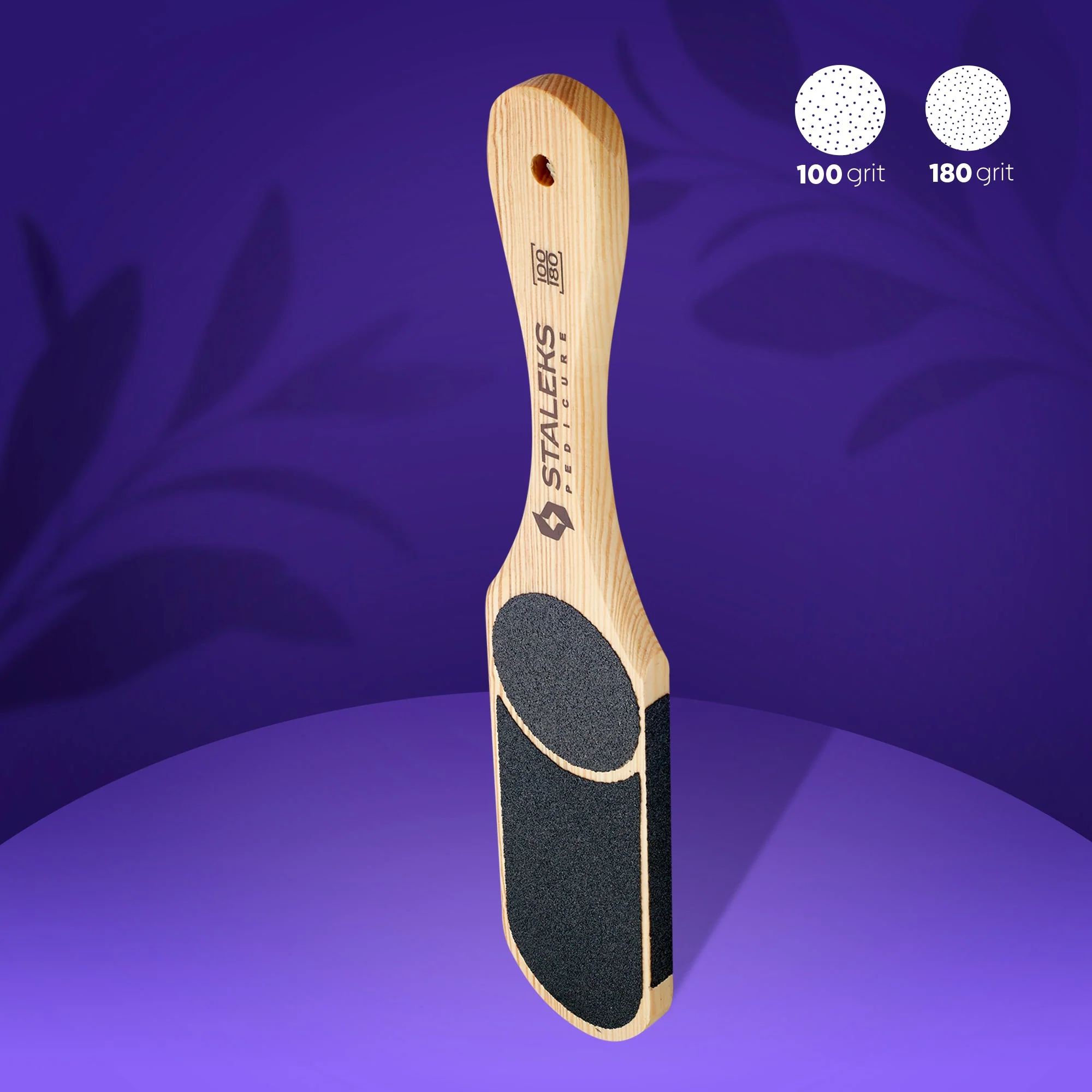 STALEKS BEAUTY & CARE 10 TYPE 3 Dwustronna tarka do stóp drewniana, 60/80/100/120 gritt