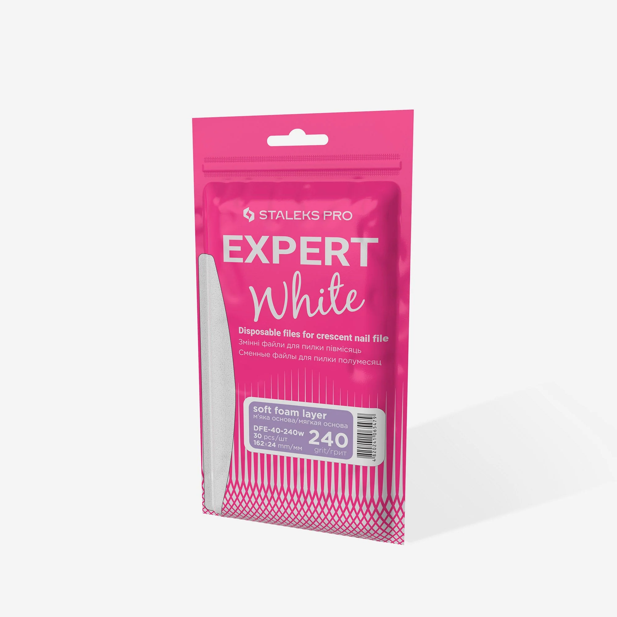 STALEKS EXPERT 40 Wymienne pilniki samoprzylepne na bazie miękkiej do pilnika półksiężyc, 240 grit (30 szt.) - Image 4