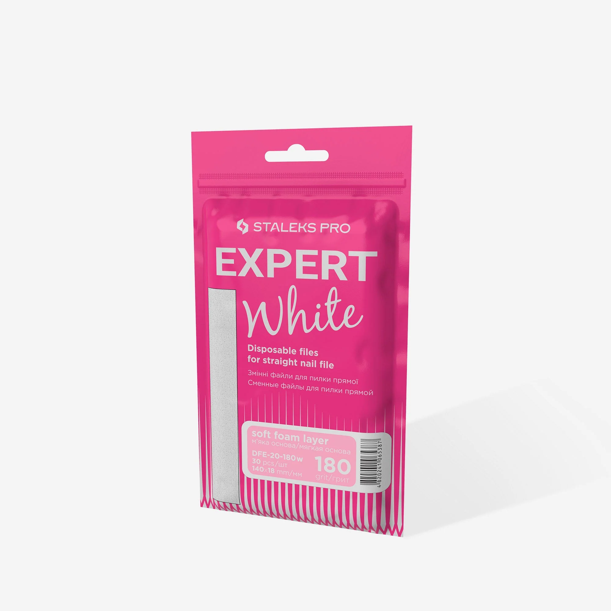 STALEKS EXPERT 20 Wymienne pilniki samoprzylepne na bazie miękkiej do prostego pilnika, 180 grit (30 szt.) - Image 4